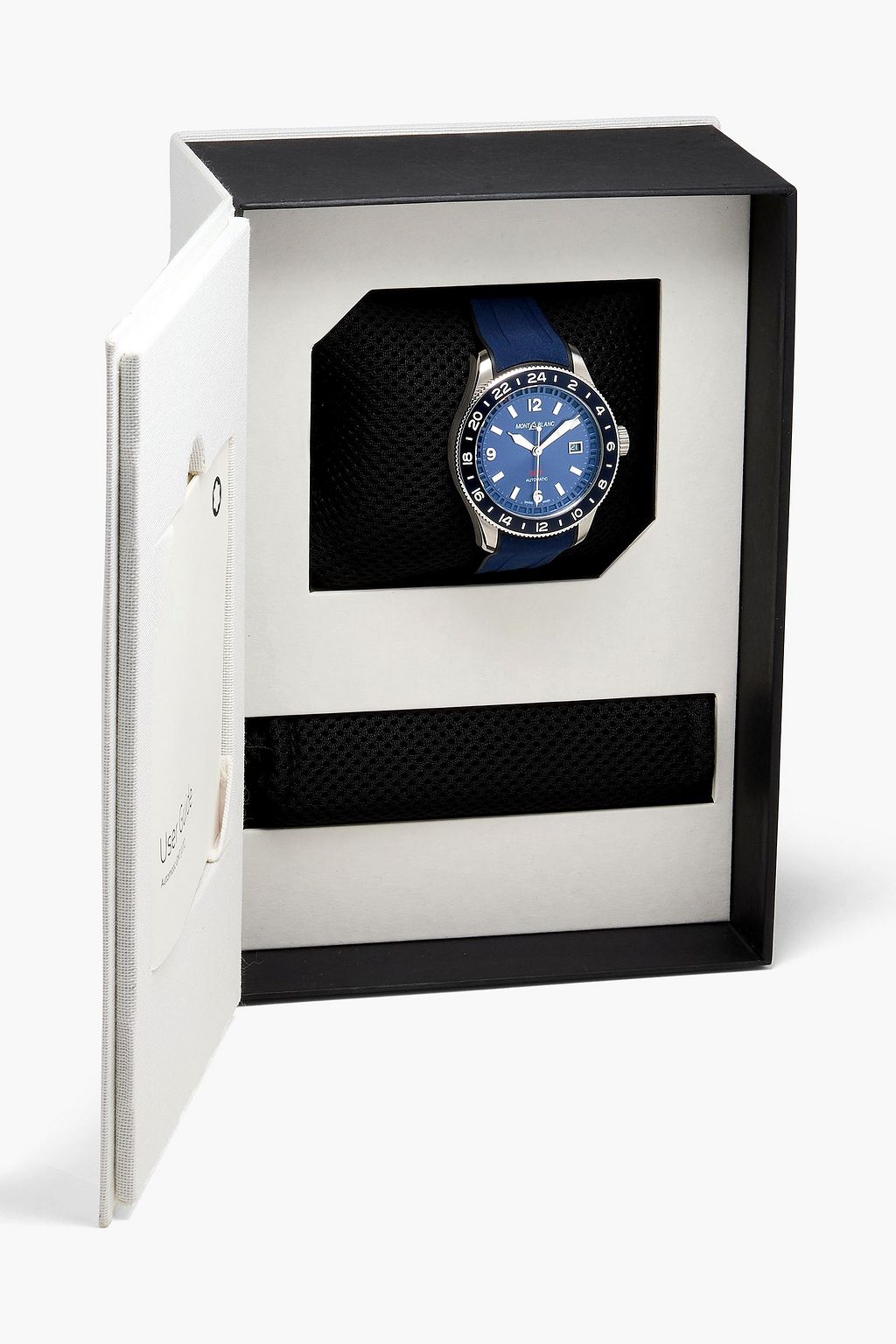 MONTBLANC Montblanc 1858 GMT automatic 42 mm stainless steel and rubber watch ref. no. MB129617