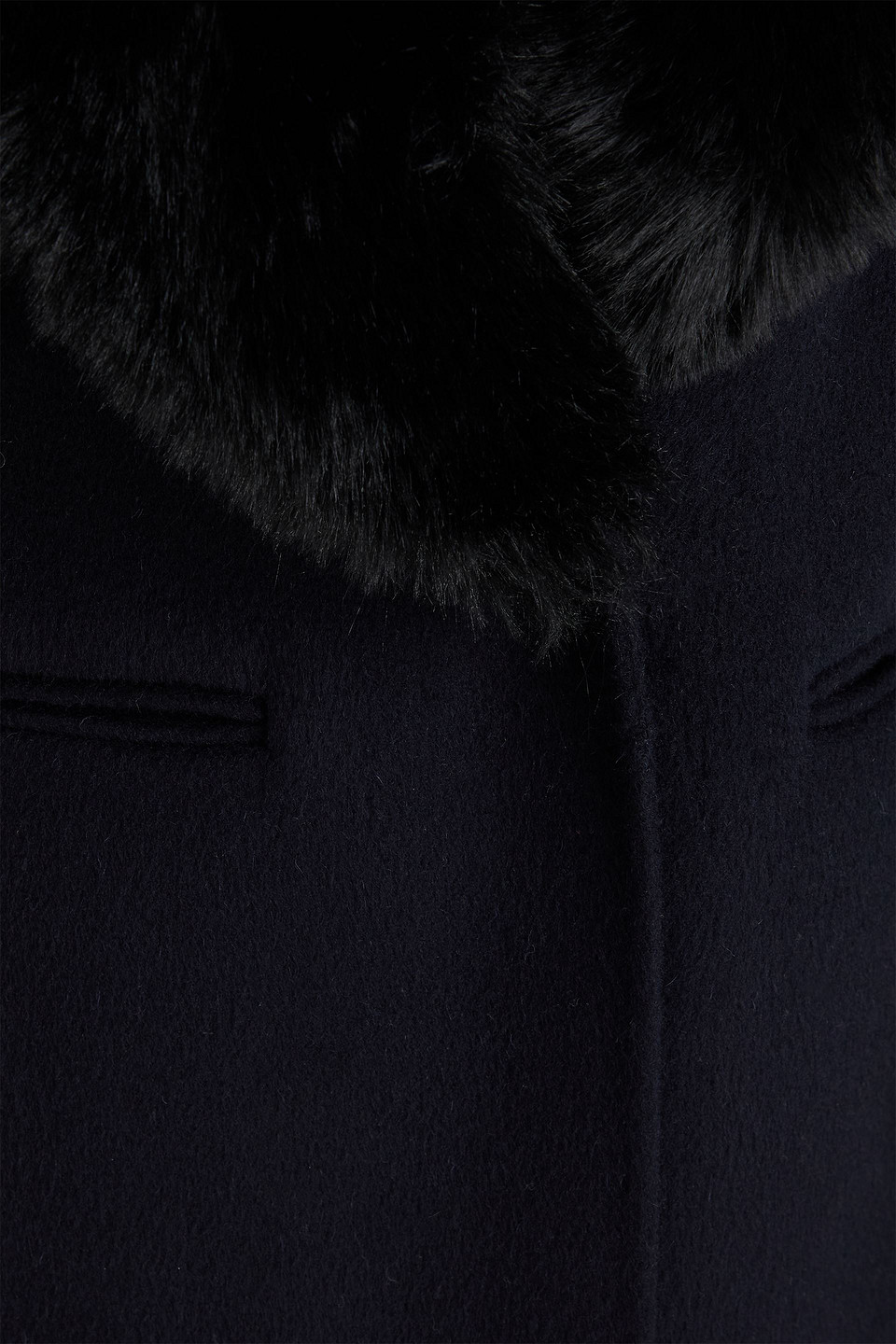 Maje Wool-blend Felt Coat In Blue