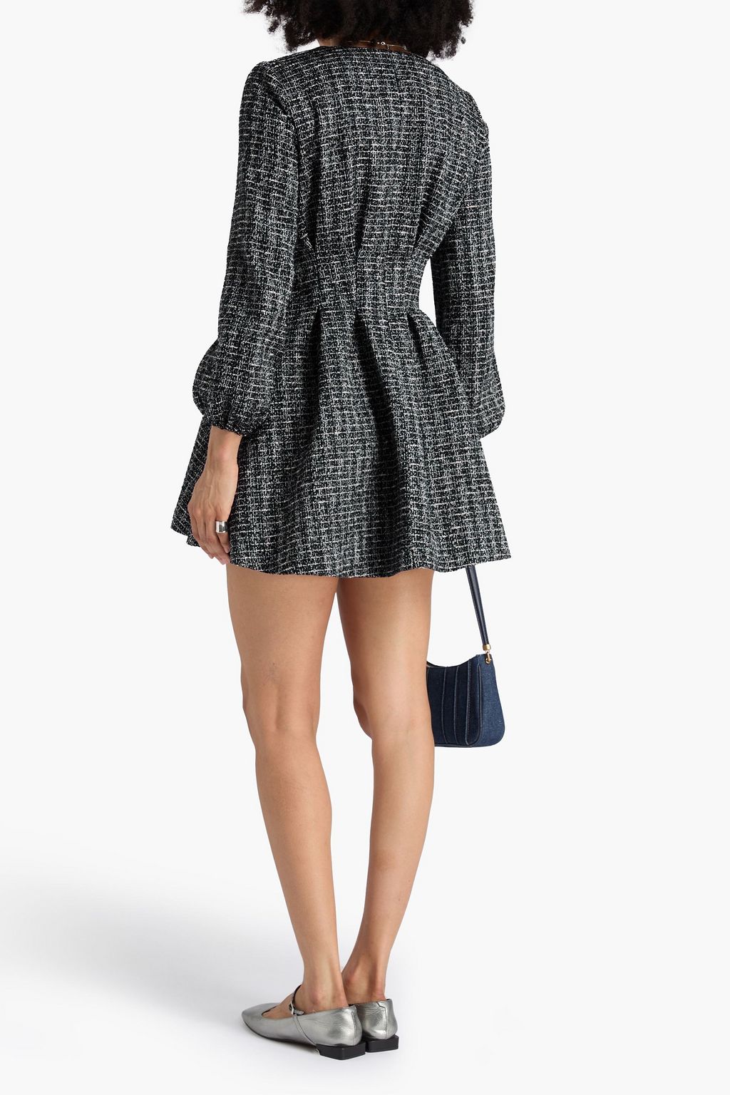 MAJE Embellished tweed mini dress