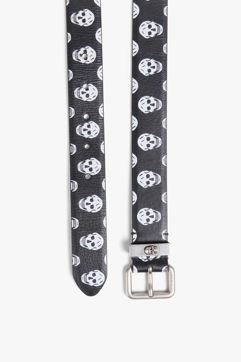 MCQUEEN レザーベルト プリント入り