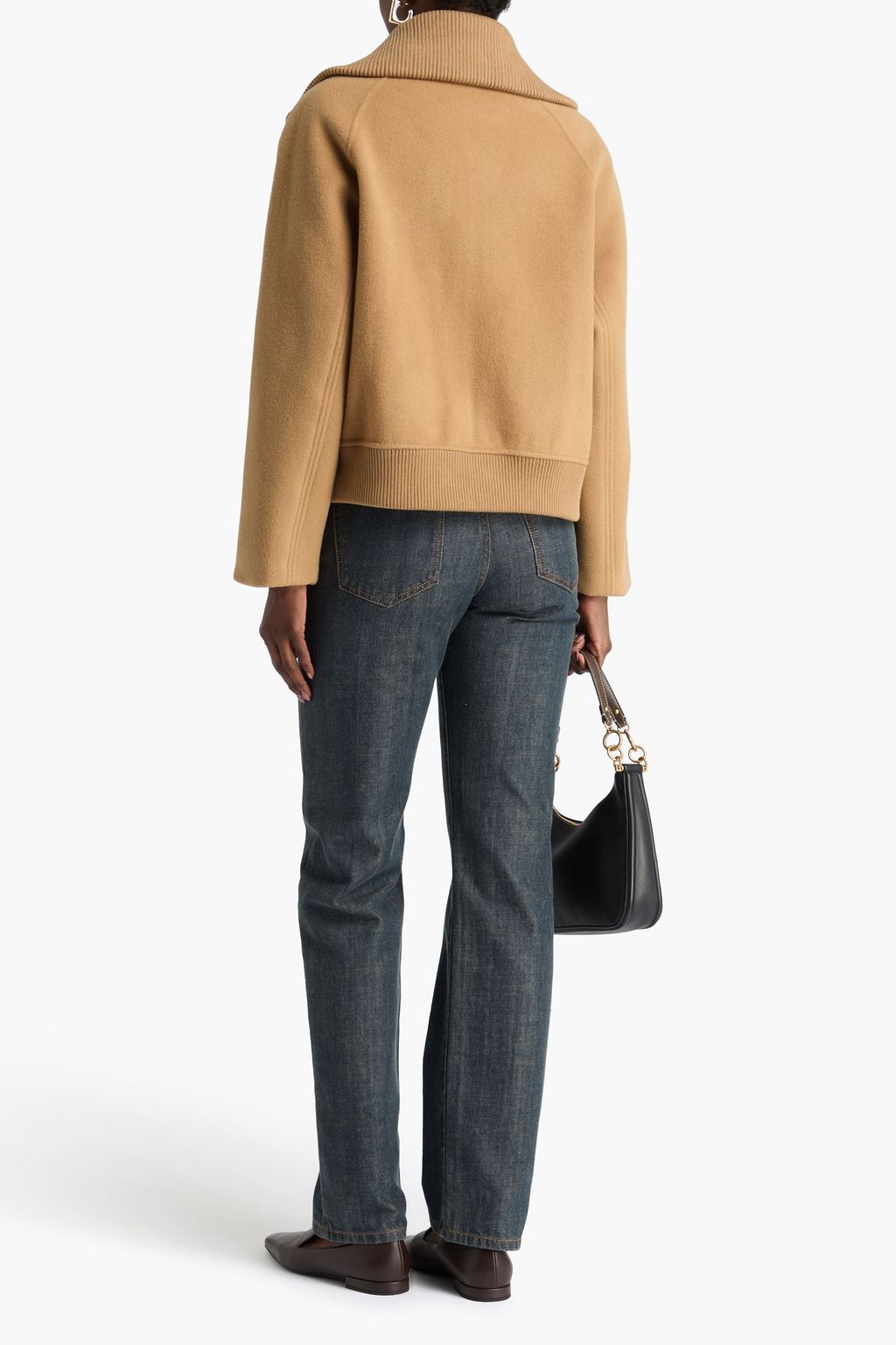 MAJE Wool-blend felt coat