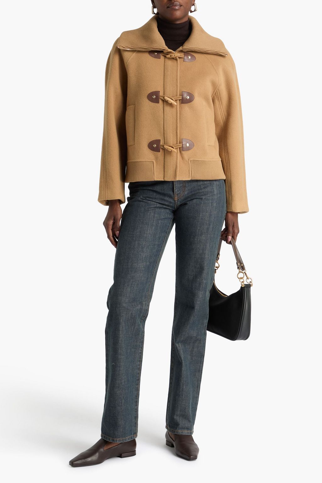 MAJE Wool-blend felt coat