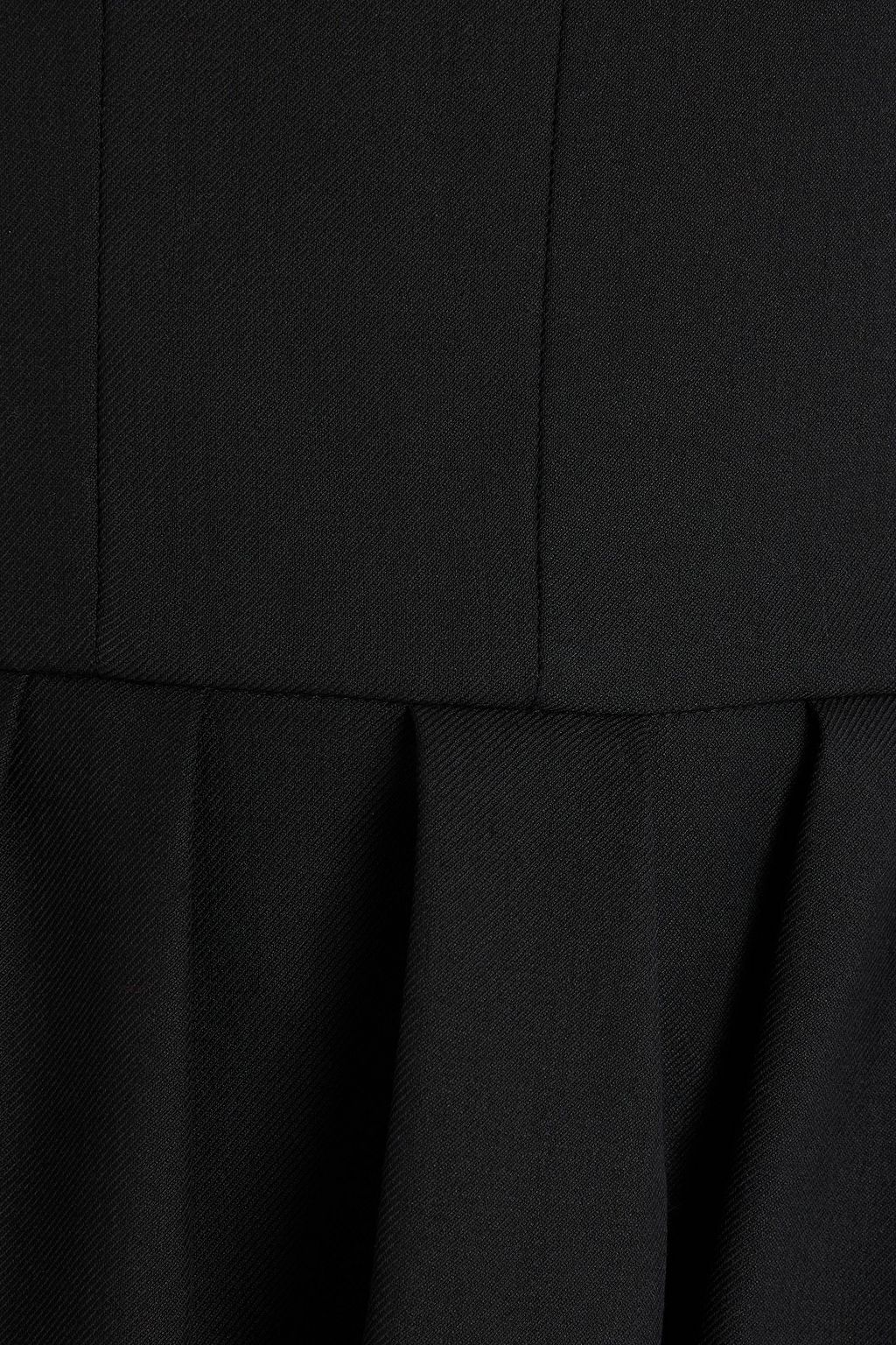 MAJE Strapless twill peplum top
