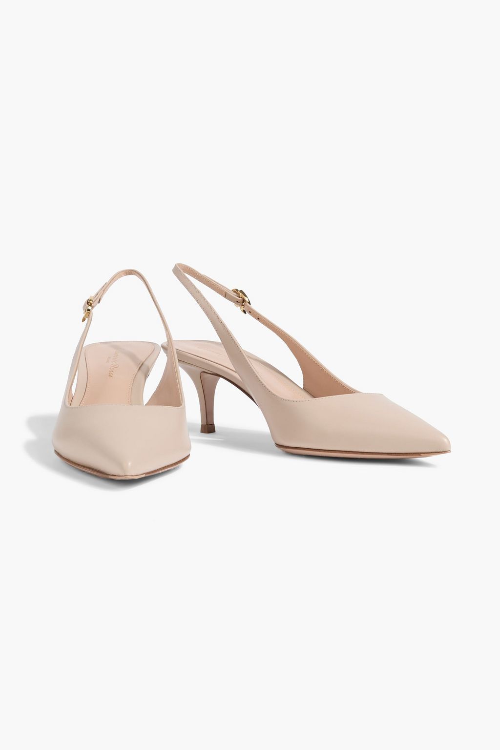 GIANVITO ROSSI Ribbon 55 leather slingback pumps