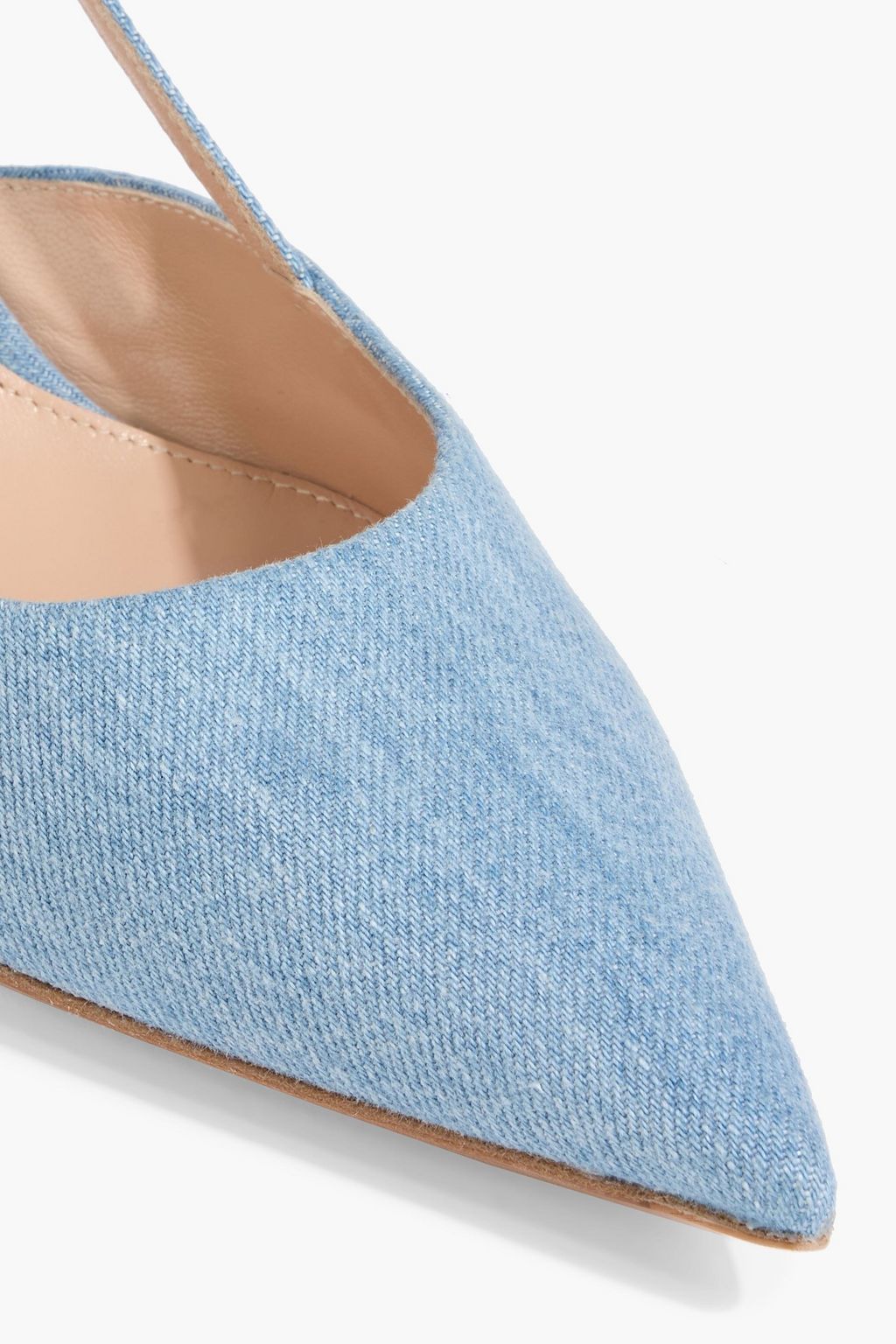 GIANVITO ROSSI Ascent denim slingback pumps