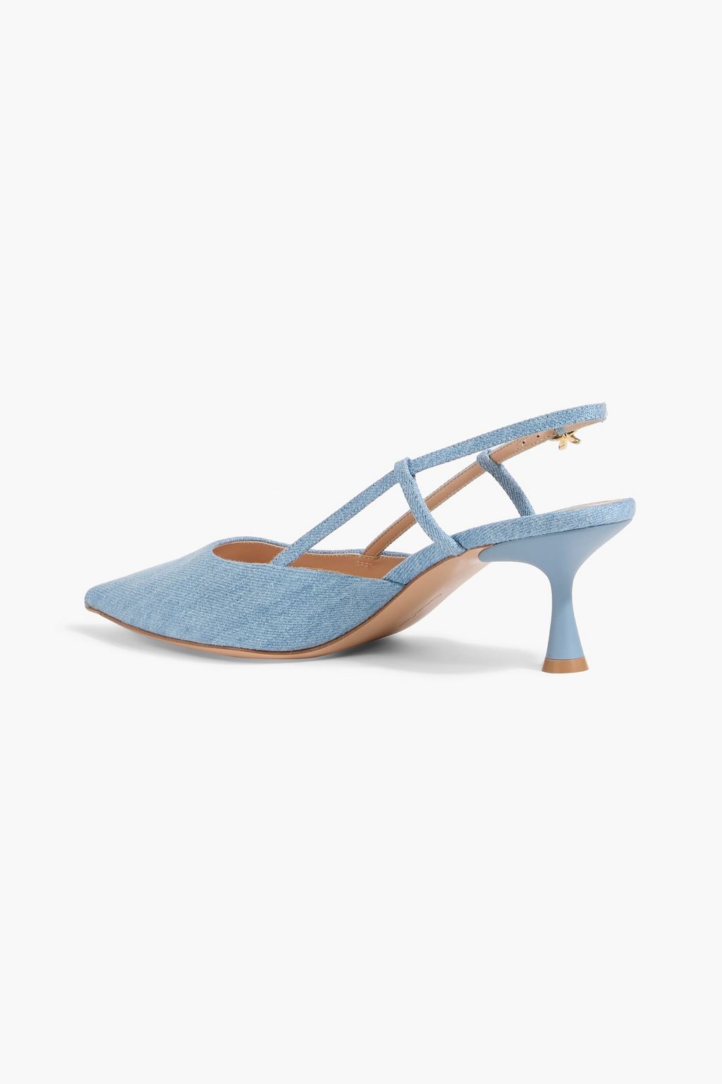 GIANVITO ROSSI Ascent denim slingback pumps
