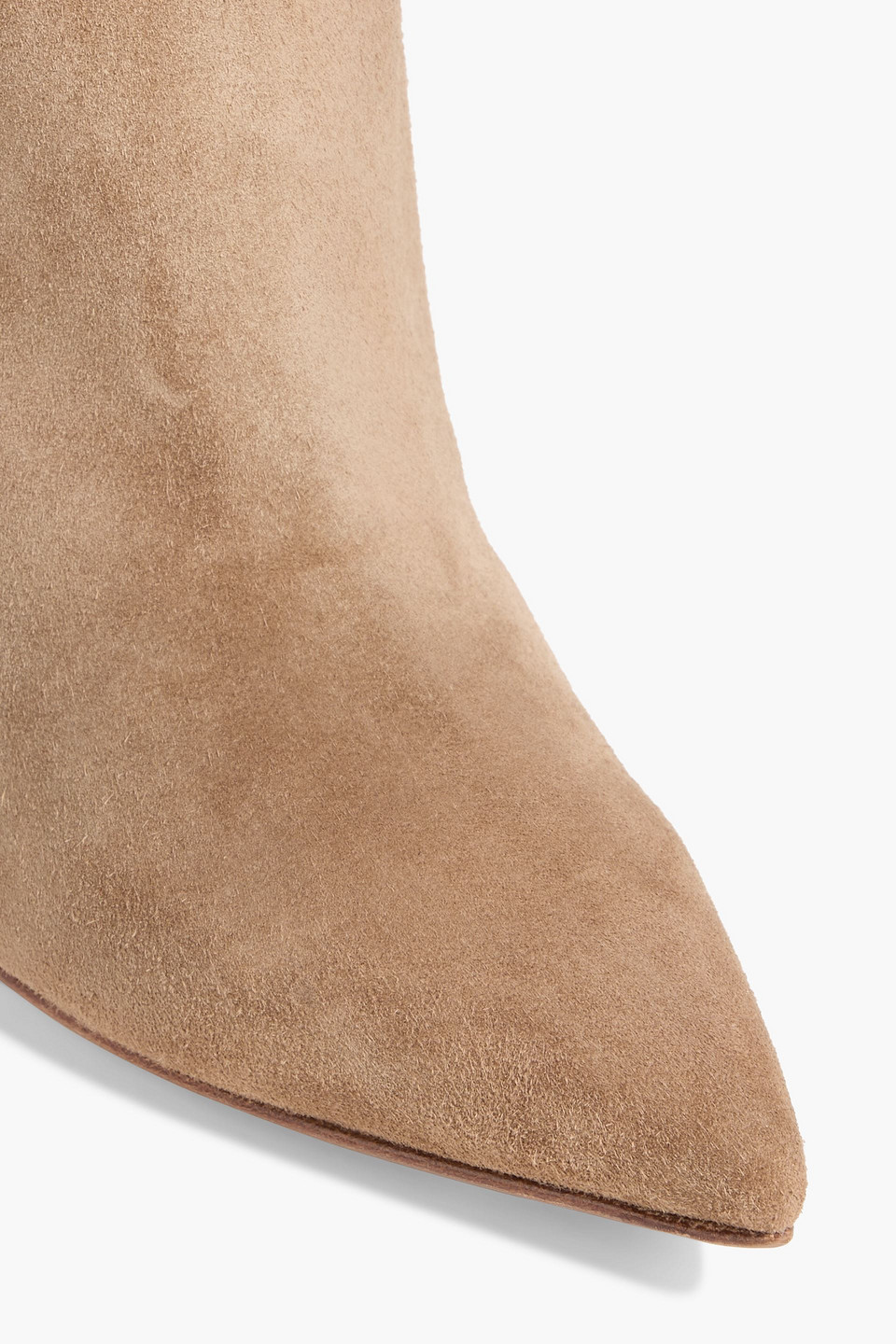Gianvito Rossi Piper 85 Suede Over-the-knee Boots In Gold