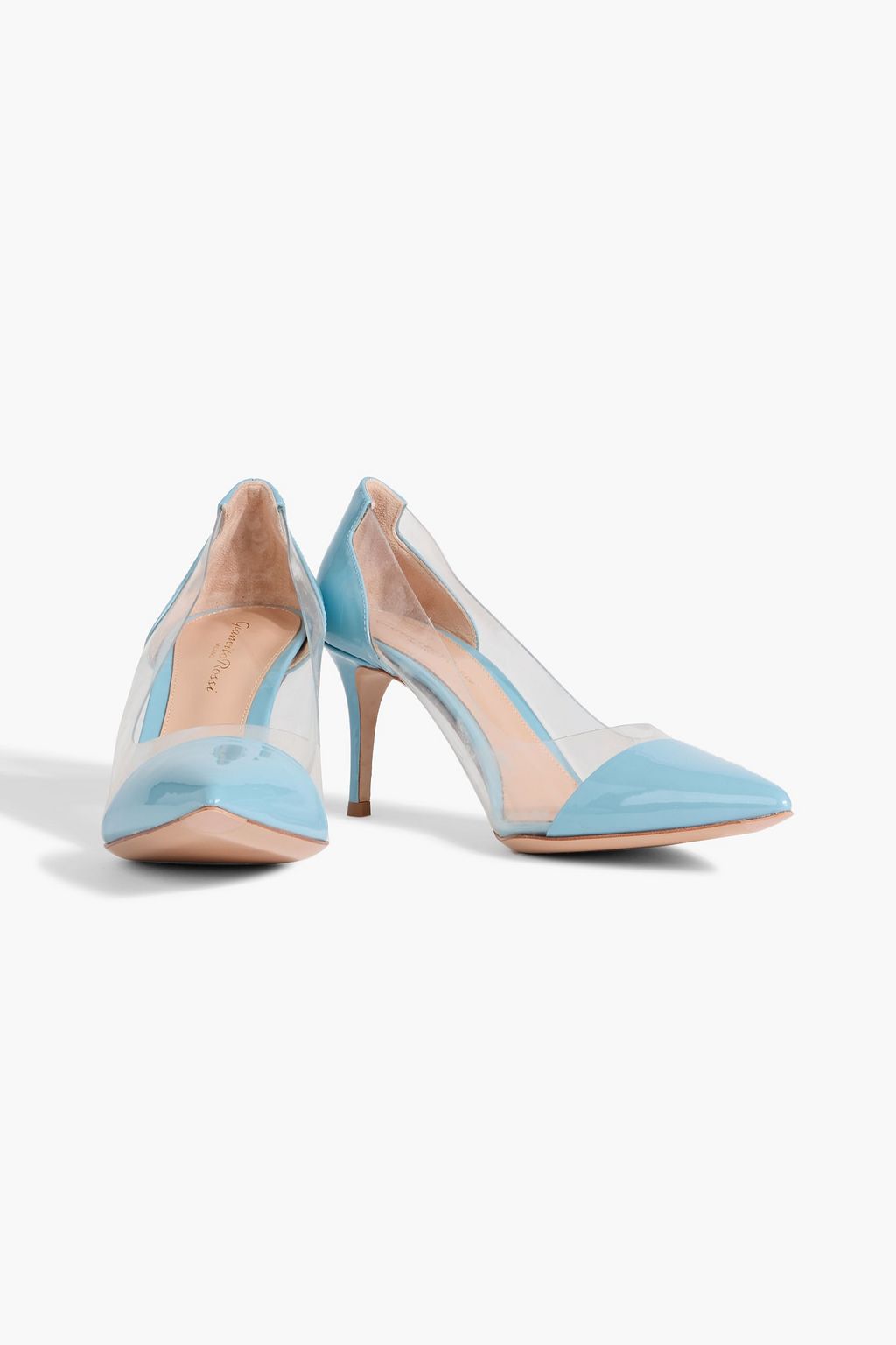 GIANVITO ROSSI Plexi 70 patent-leather and PVC pumps