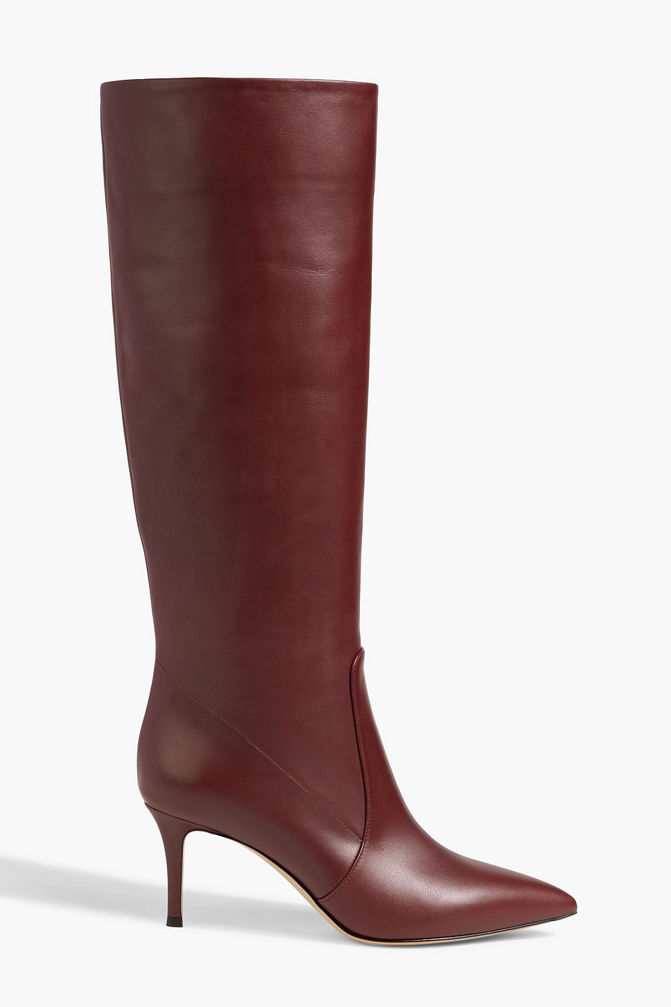 Gianvito Rossi Hansen 70 Leather Knee Boots In Burgundy