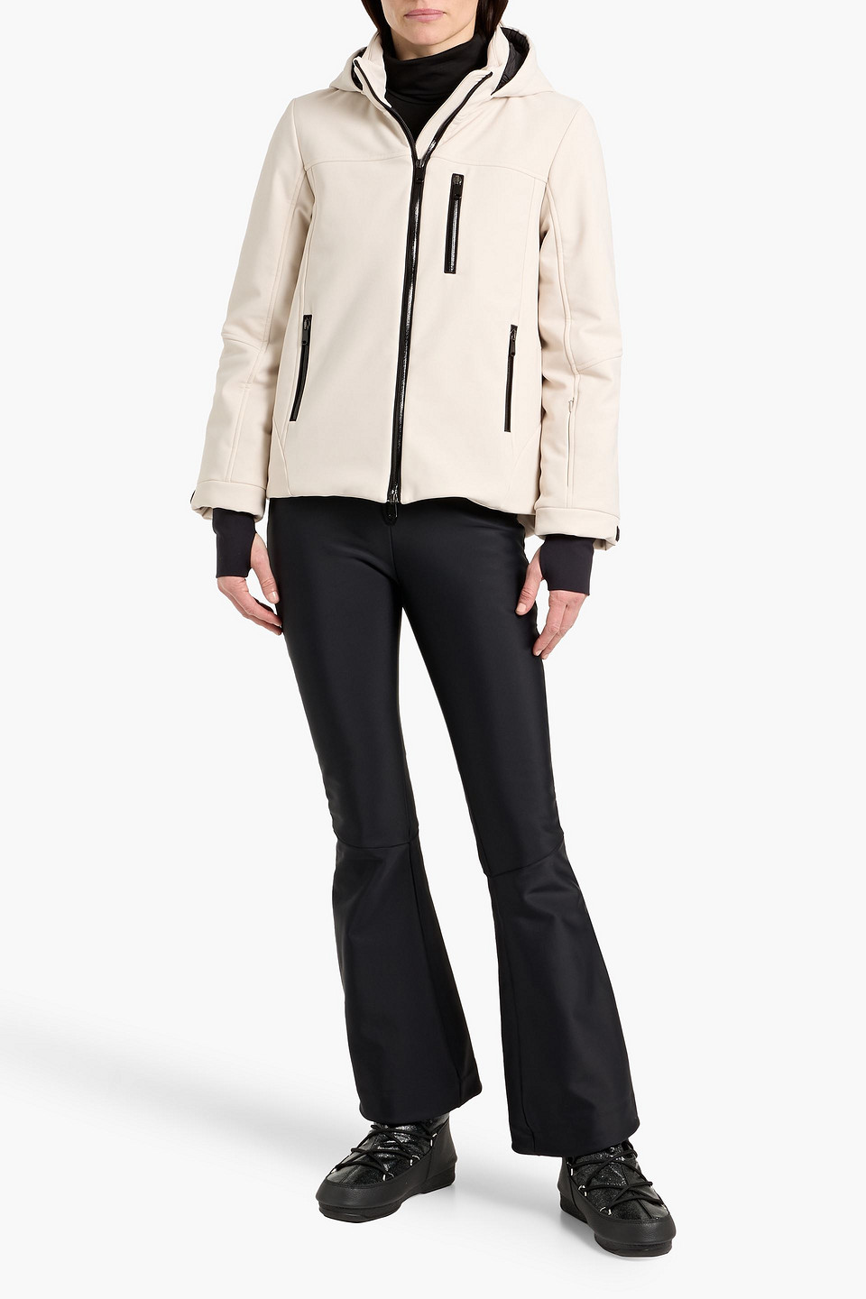 Brunello Cucinelli Hooded Padded Ski Jacket In Neutral