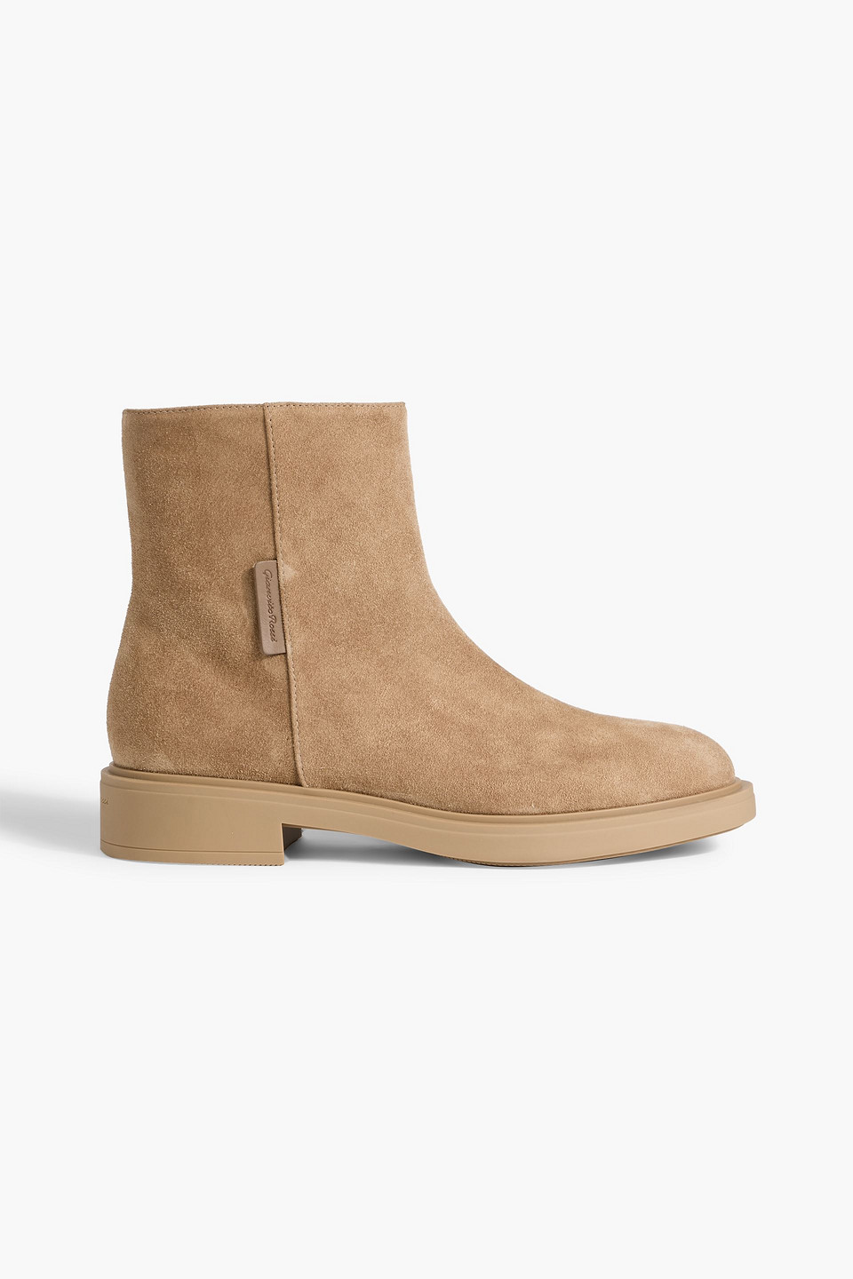 Gianvito Rossi Lexington Suede Ankle Boots In Sand