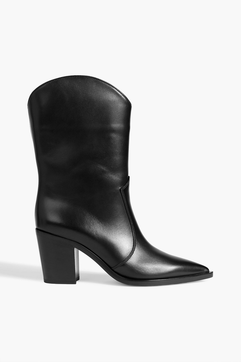 Gianvito Rossi Denver Leather Ankle Boots In Black