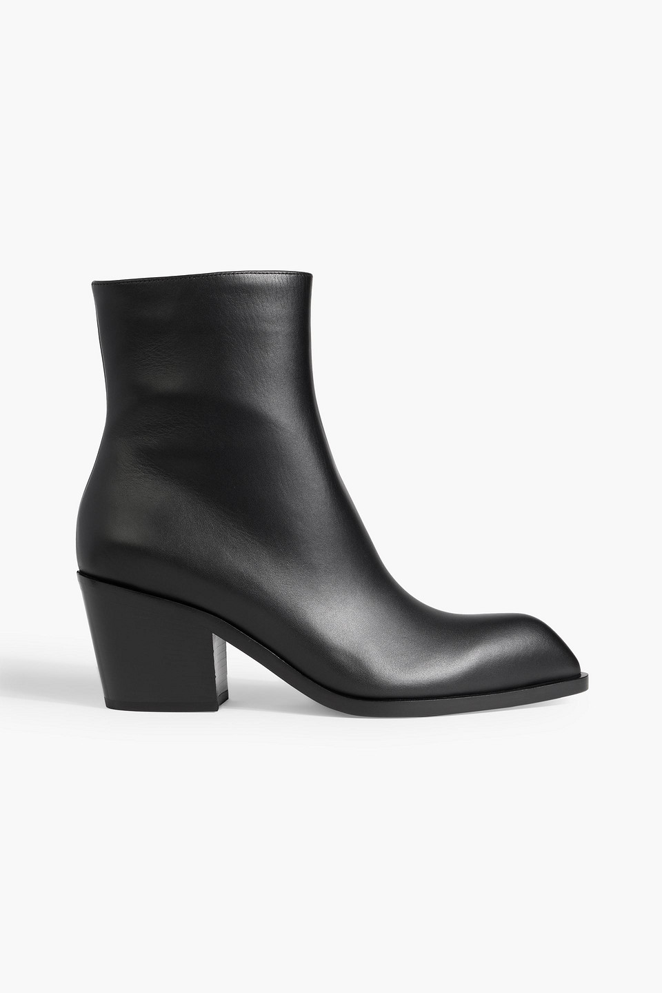 Gianvito Rossi Smooth Leather Ankle Boots With Pointed Toe In Black