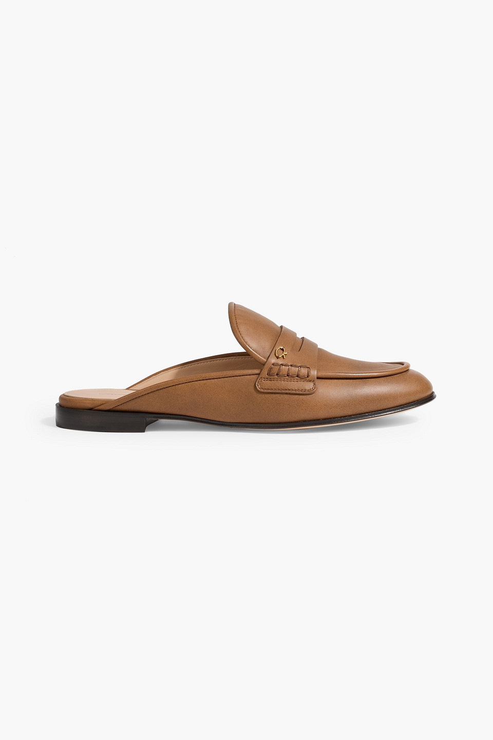 Gianvito Rossi Florio Leather Slippers
