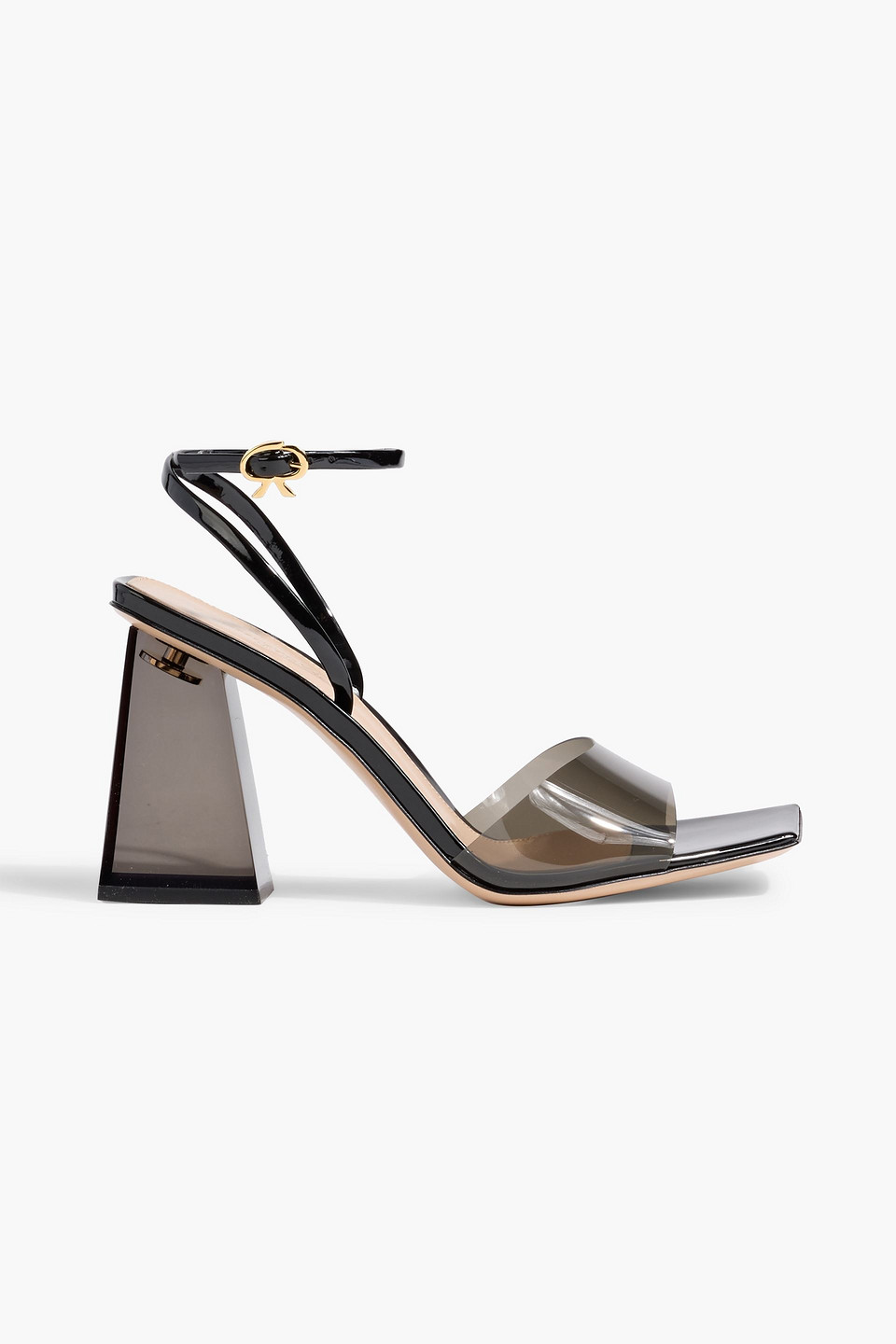 Cosmic 85 patent-leather and PVC sandals