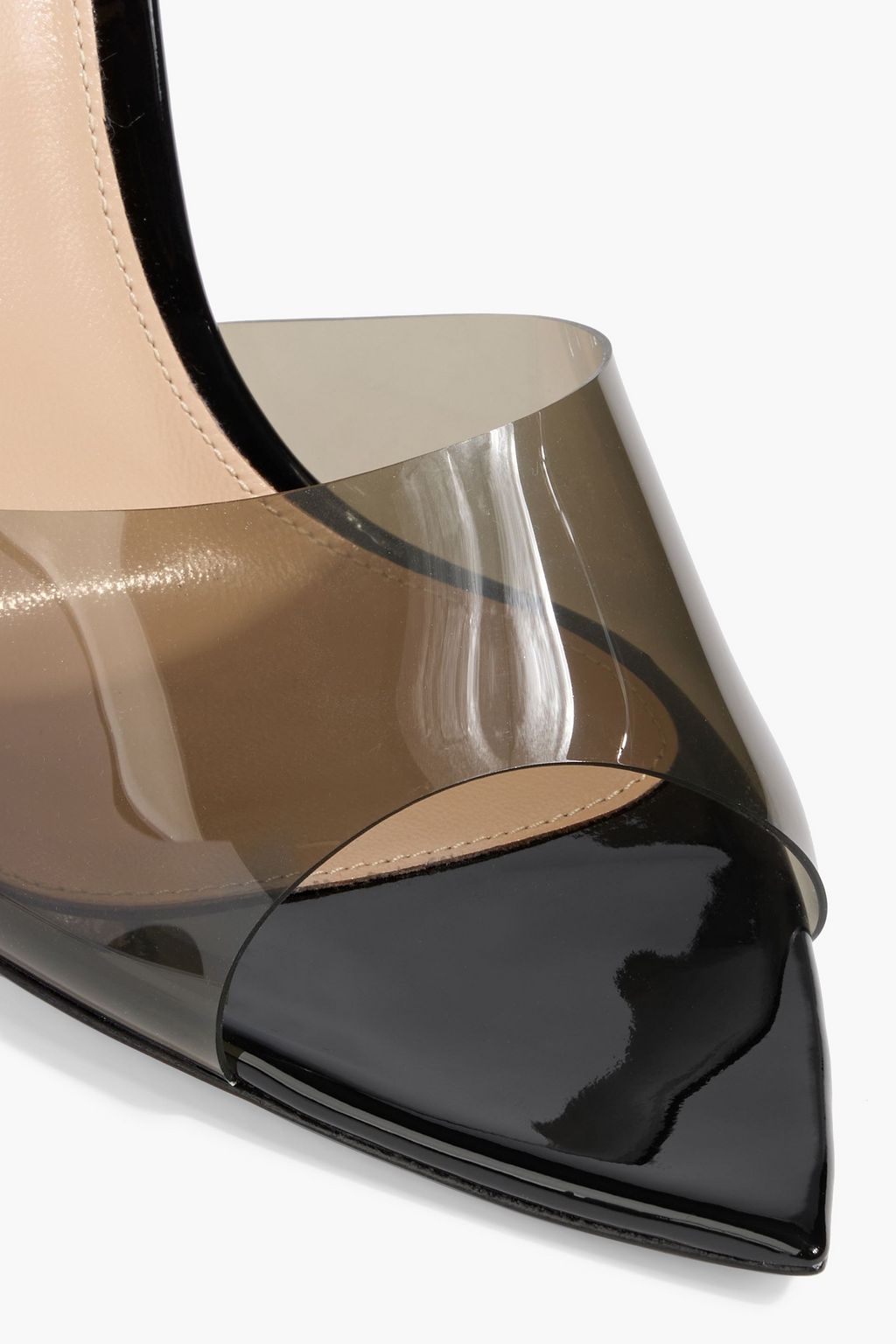 GIANVITO ROSSI Bree 105 PVC-trimmed patent-leather pumps