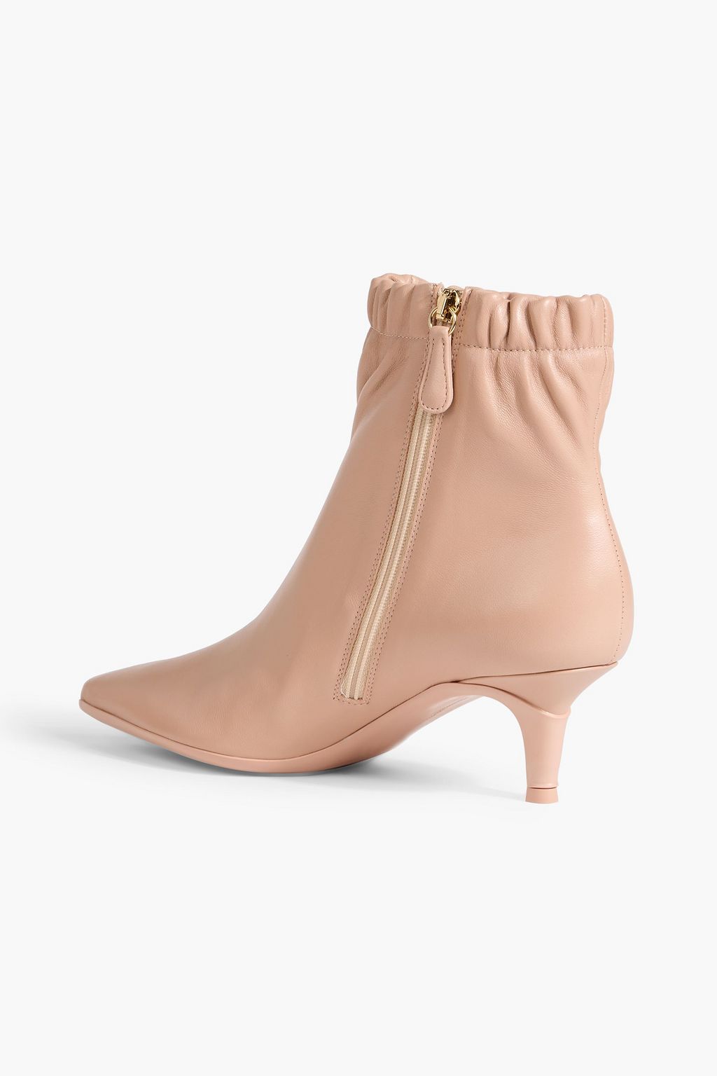 GIANVITO ROSSI Alina gathered leather ankle boots