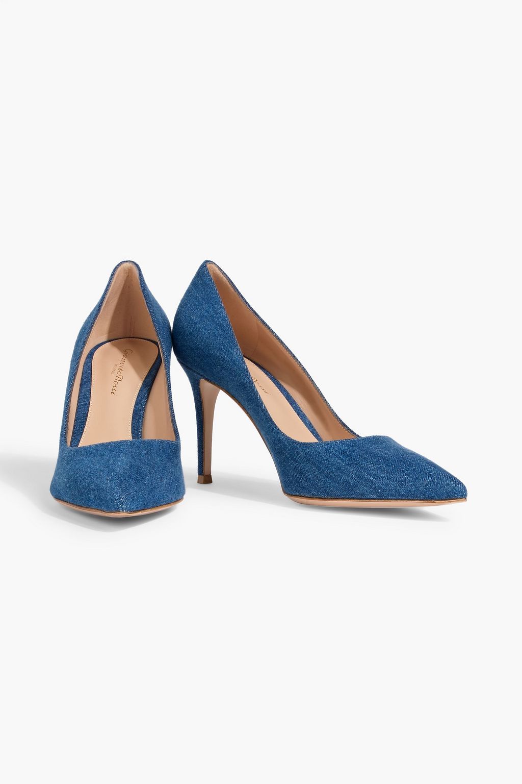GIANVITO ROSSI Gianvito 85 denim pumps
