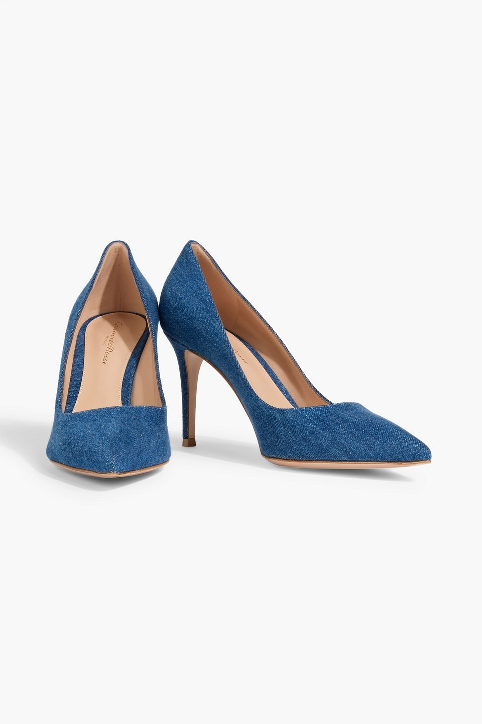 Gianvito Rossi 85 Denim Pumps