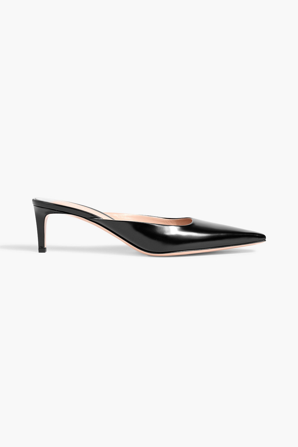 Gianvito Rossi Lindsay Leather Mules In Black