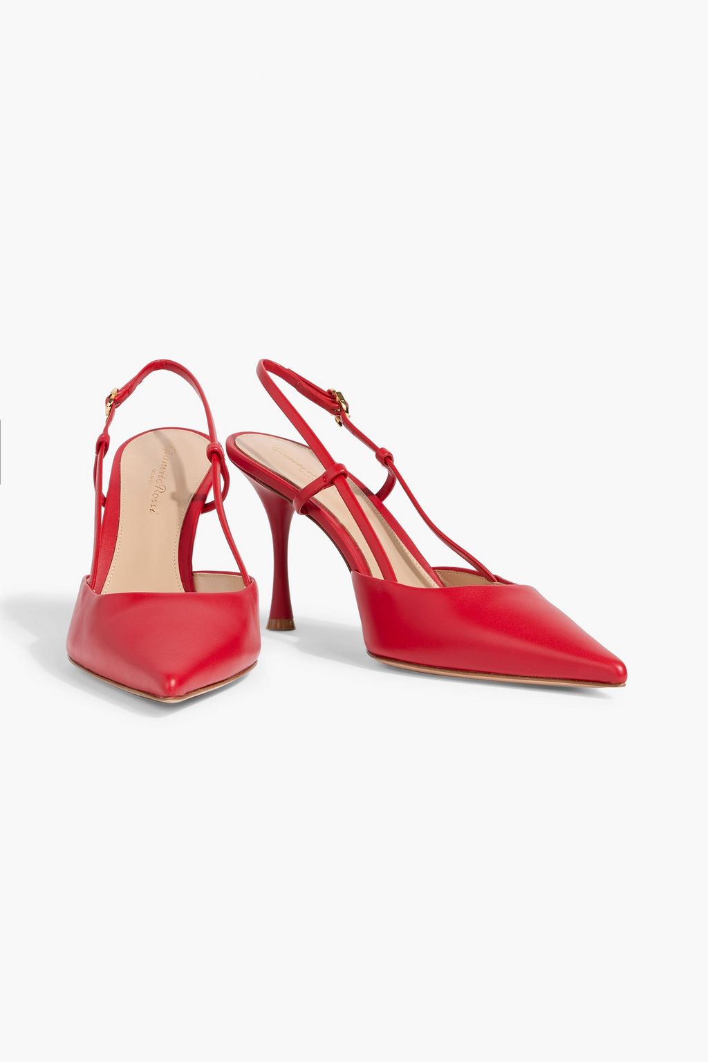 GIANVITO ROSSI Ascent leather slingback pumps