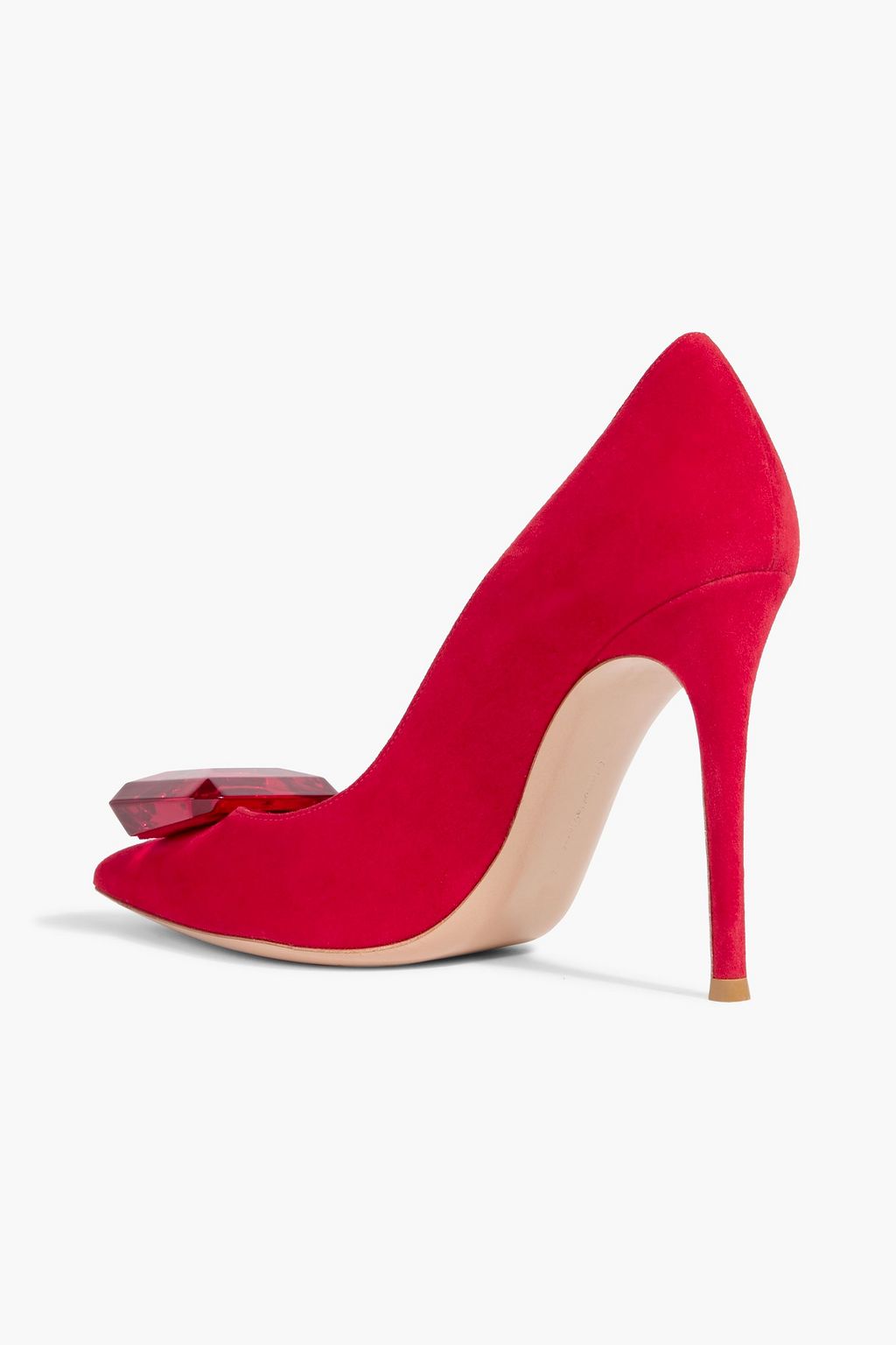 GIANVITO ROSSI Jaipur crystal-embellished suede pumps