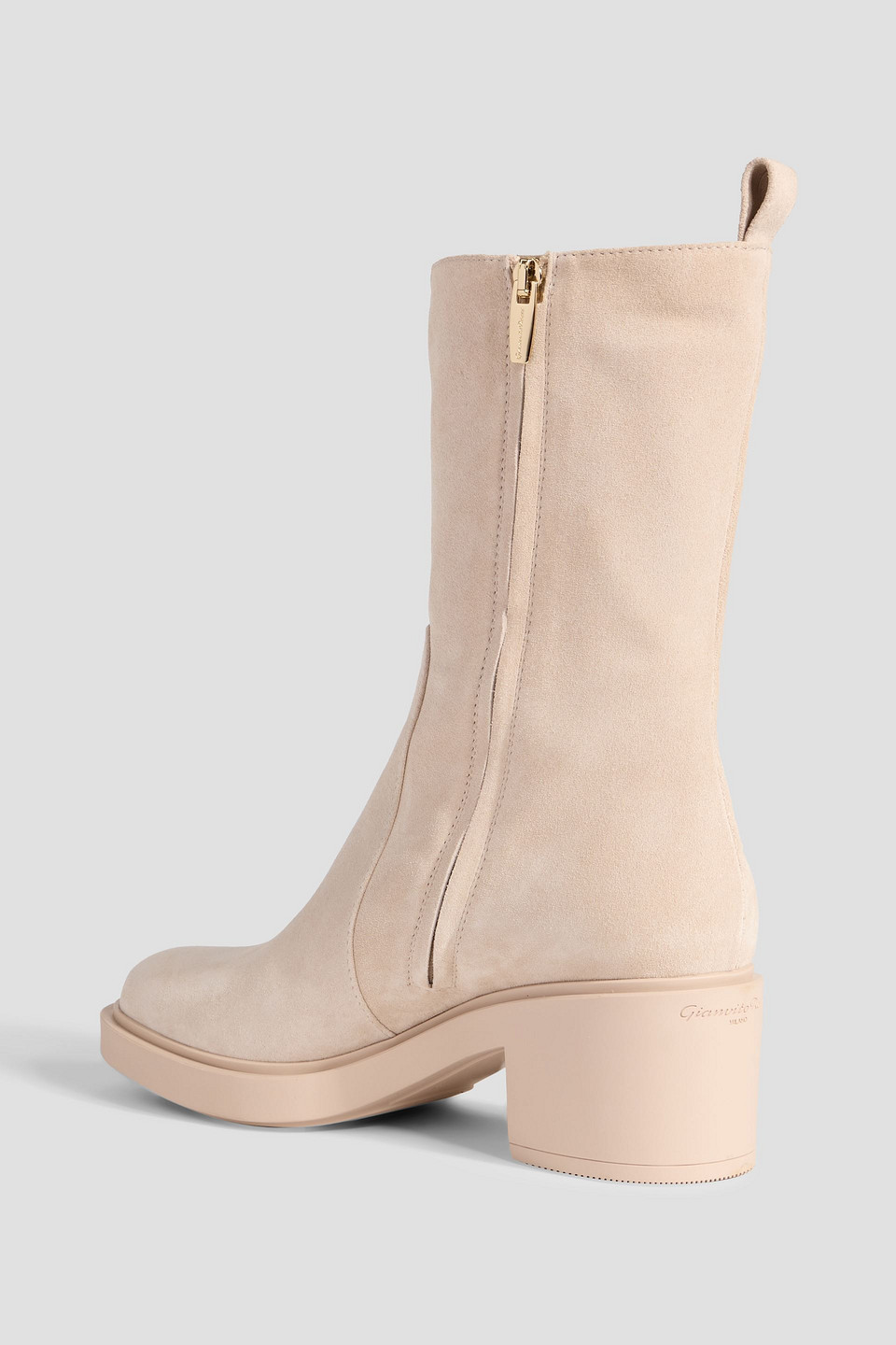 Gianvito Rossi Exton Suede Ankle Boots In Neutral