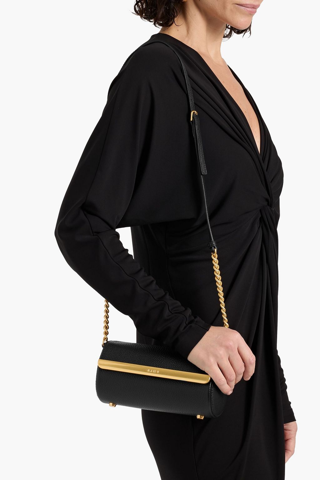 SIMKHAI Rola Cylinder pebbled-leather shoulder bag