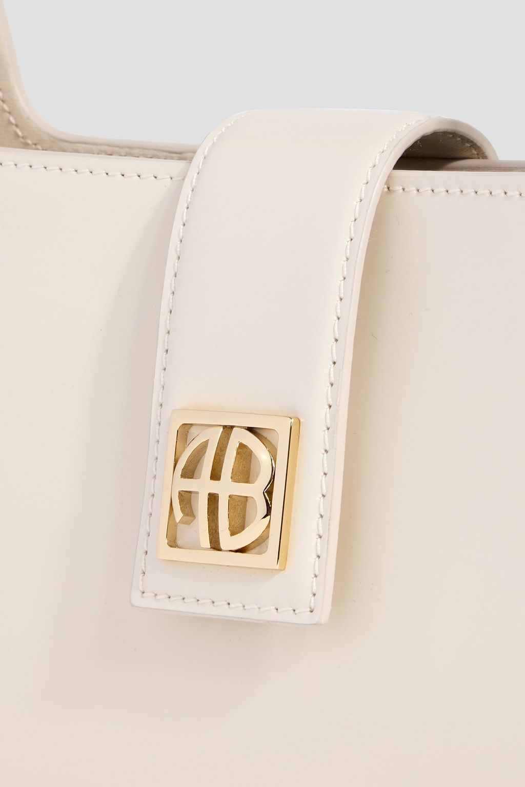 ANINE BING Lou glossed-leather shoulder bag