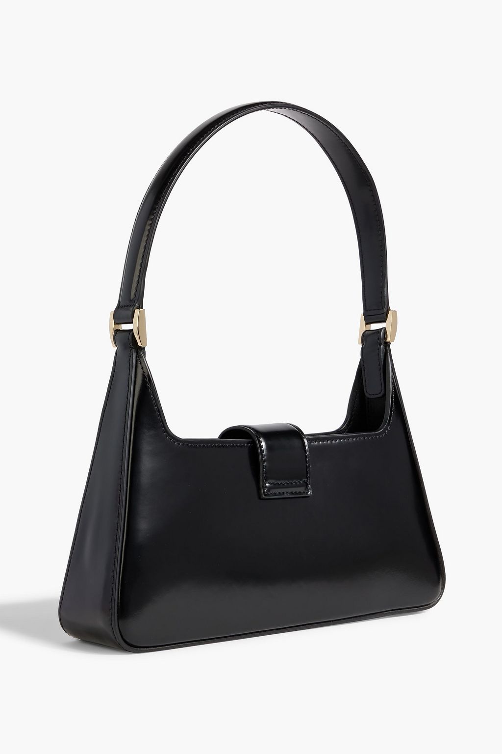 ANINE BING Lou glossed-leather shoulder bag