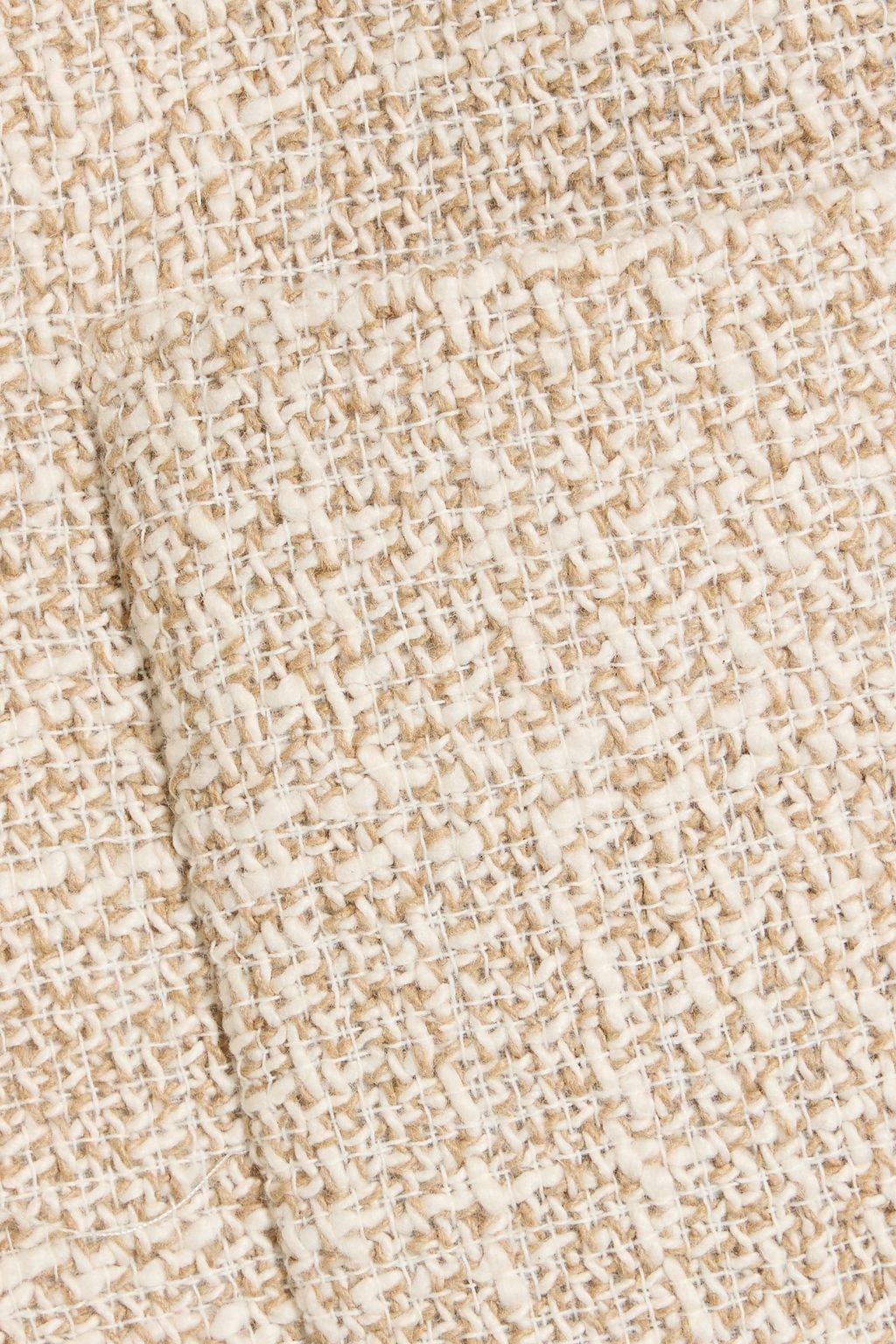 THEORY Cropped cotton-blend tweed vest