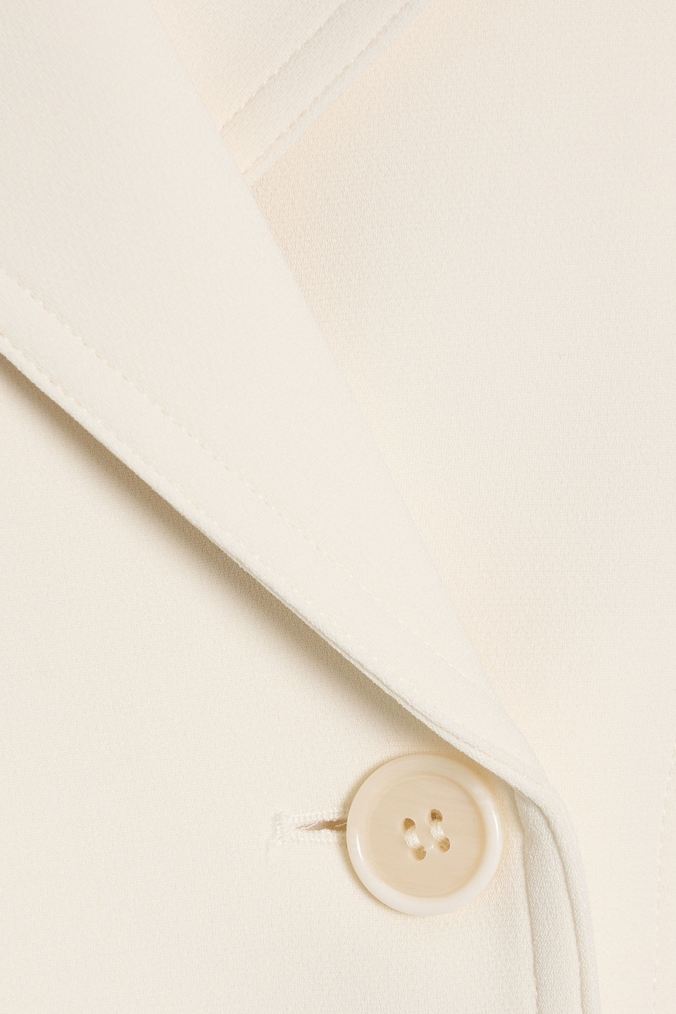 Theory Cropped Double-breasted Crepe Jacket In White