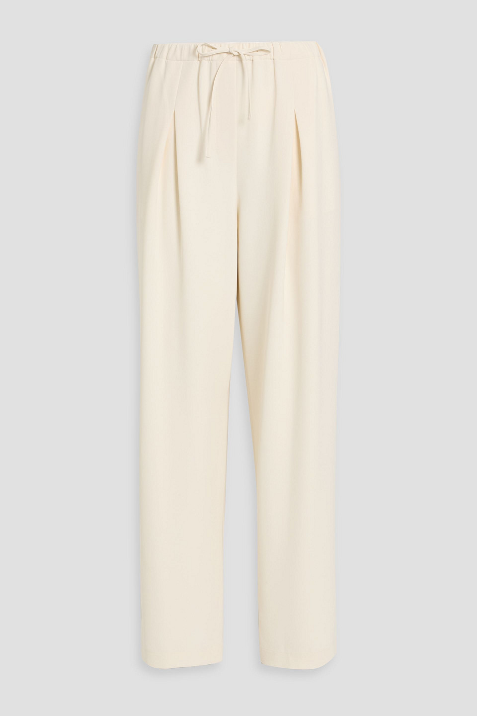 Theory Crepe Straight-leg Pants In White