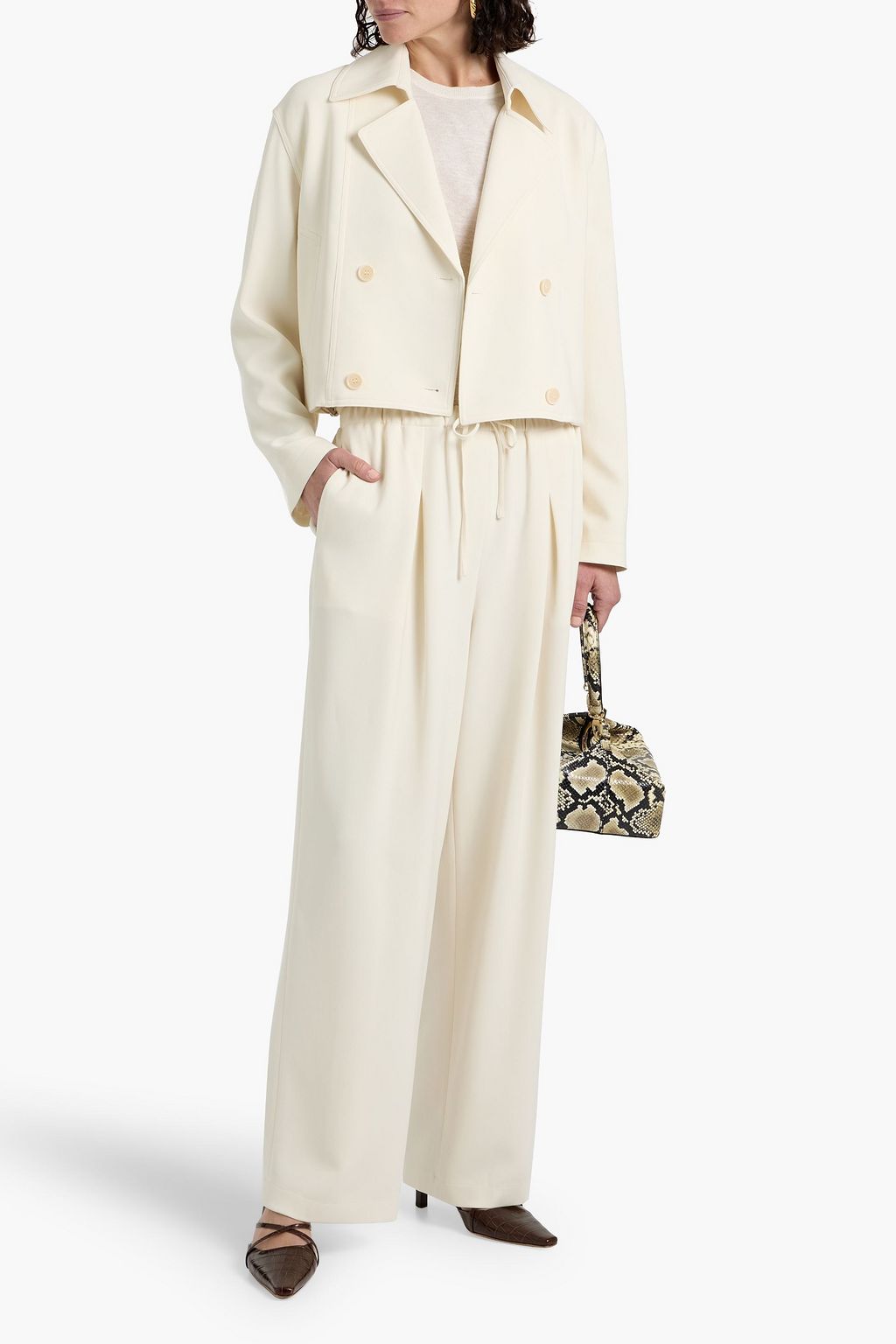 THEORY Crepe wide-leg pants