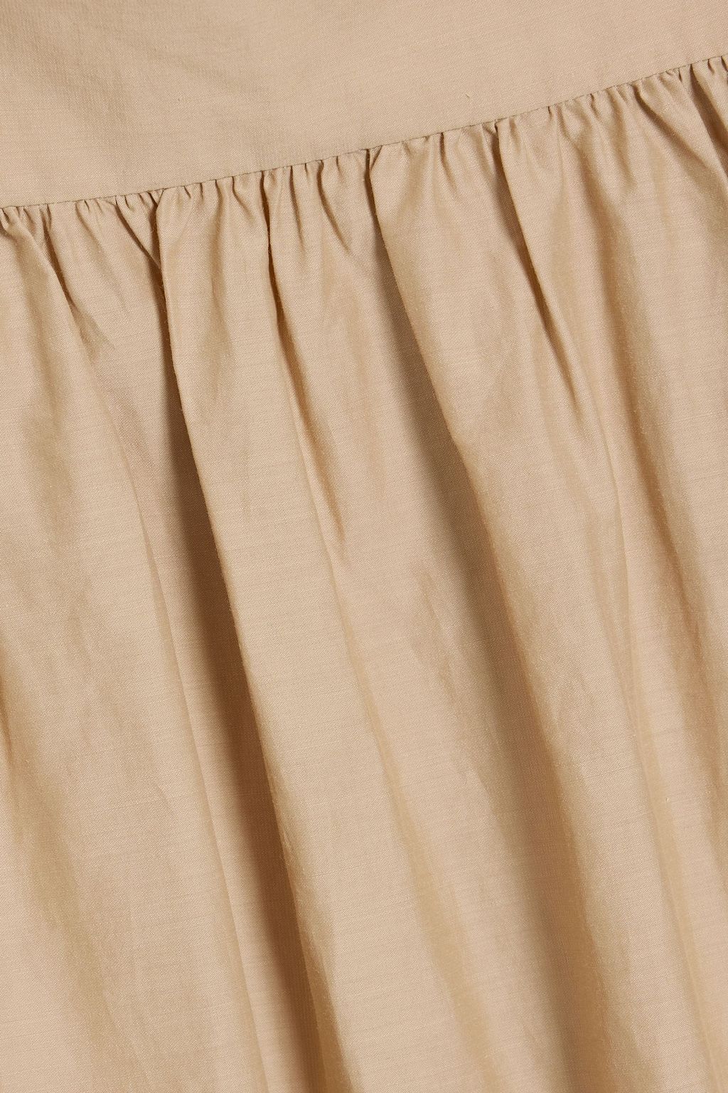 THEORY Tiered cotton-blend midi dress