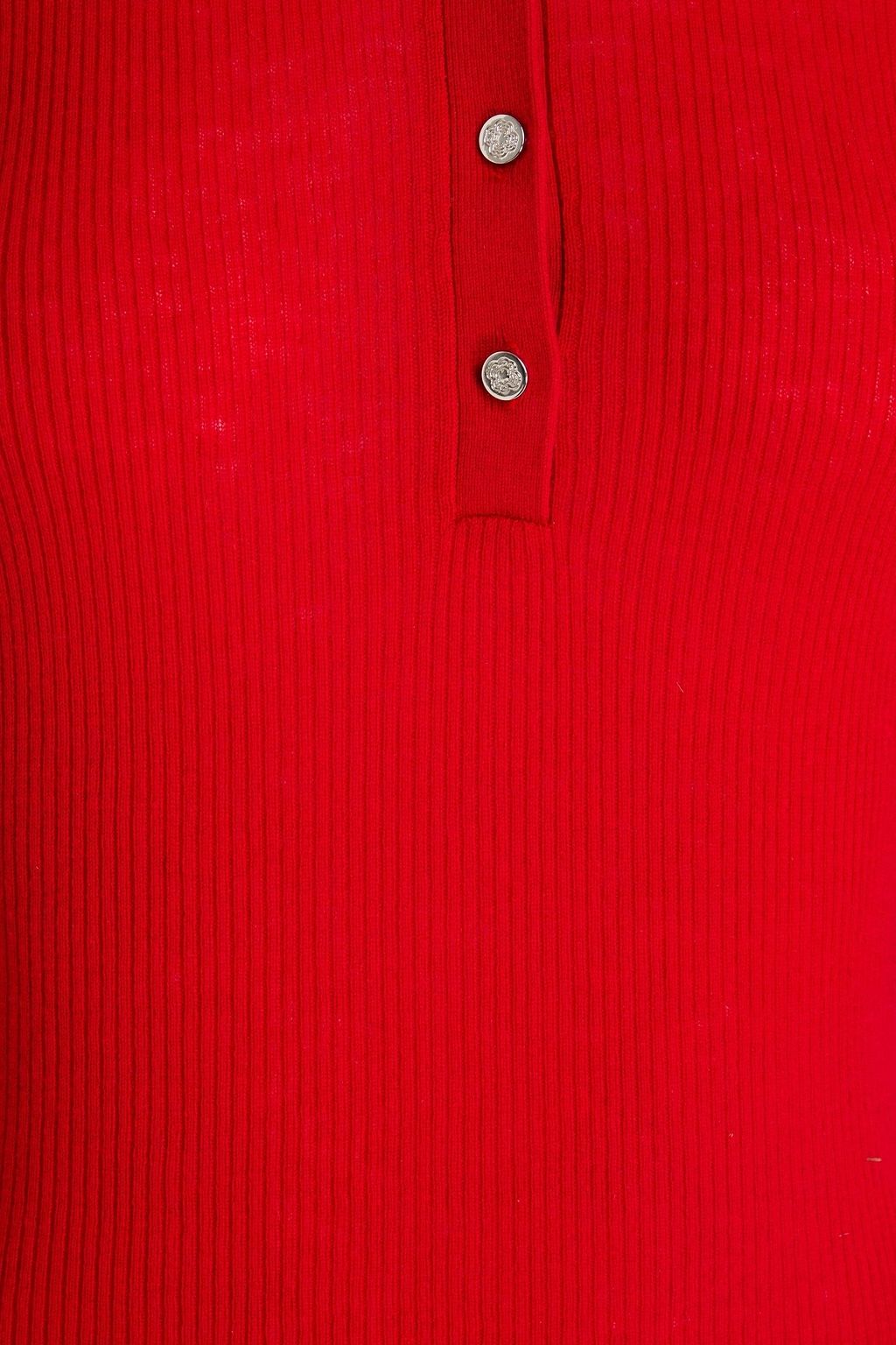 MAJE بودي سوت من مزيج الحرير والصوف بتصميم مضلّع