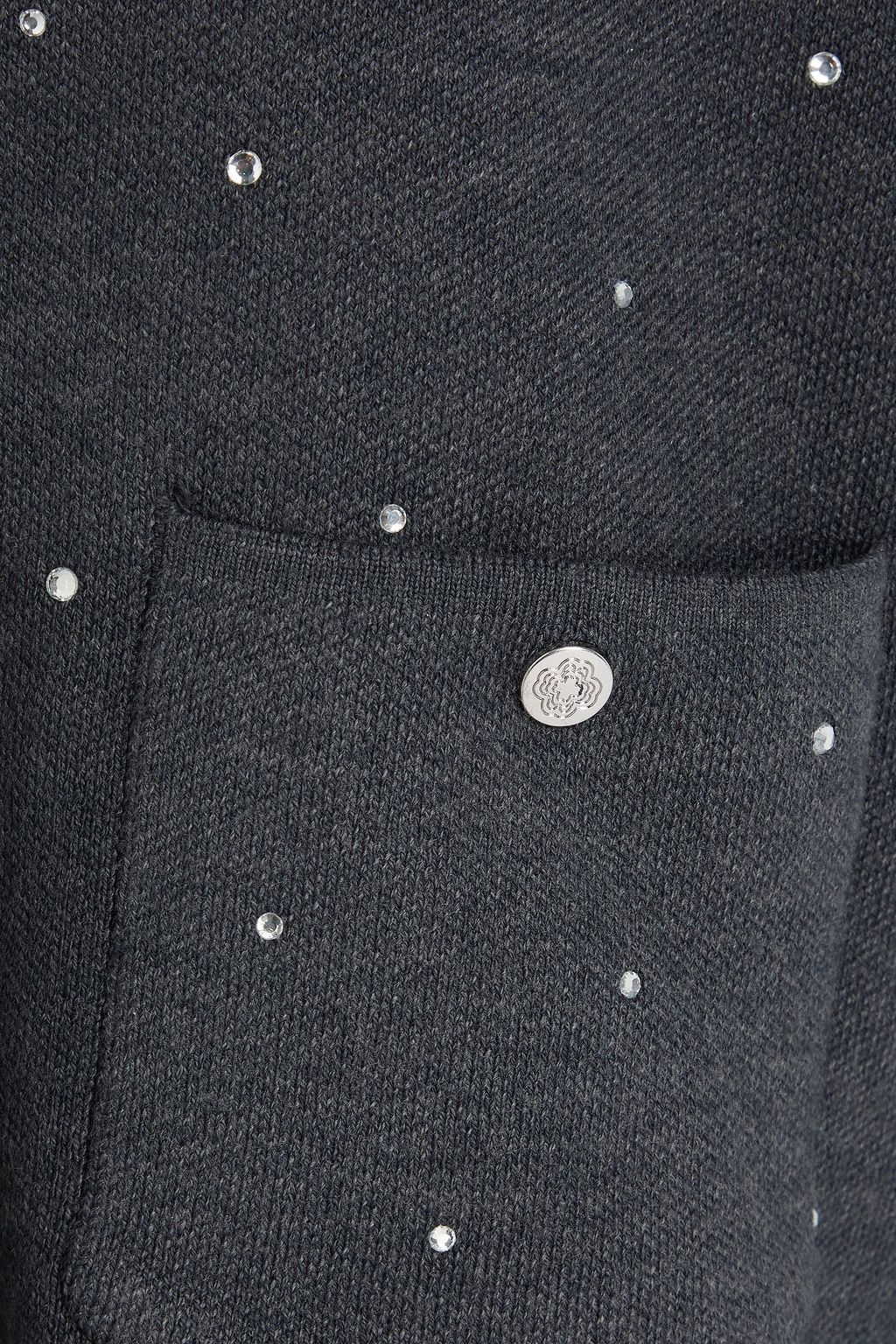 MAJE Crystal-embellished knitted cardigan
