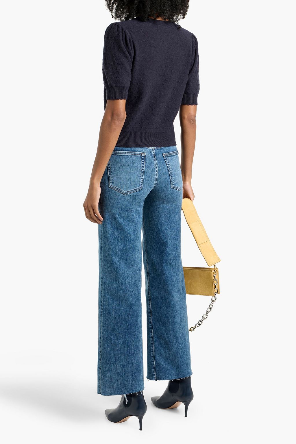 FRAME Le Slim Palazzo high-rise wide-leg jeans
