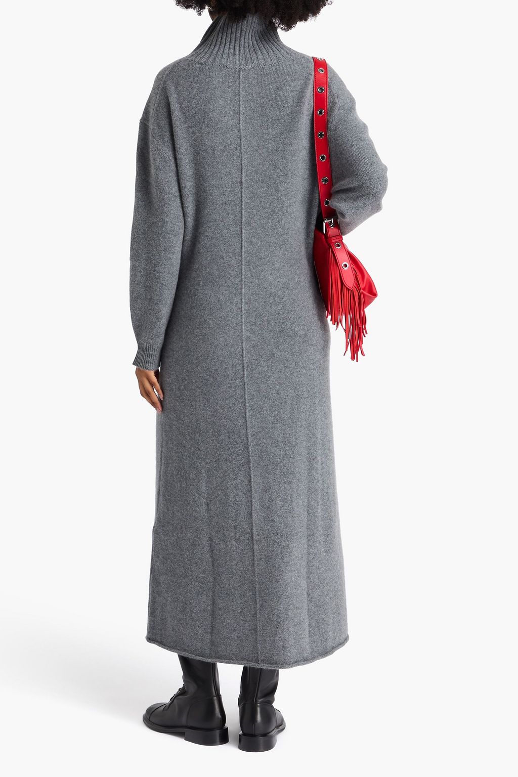 MAJE Cashmere-blend turtleneck maxi dress
