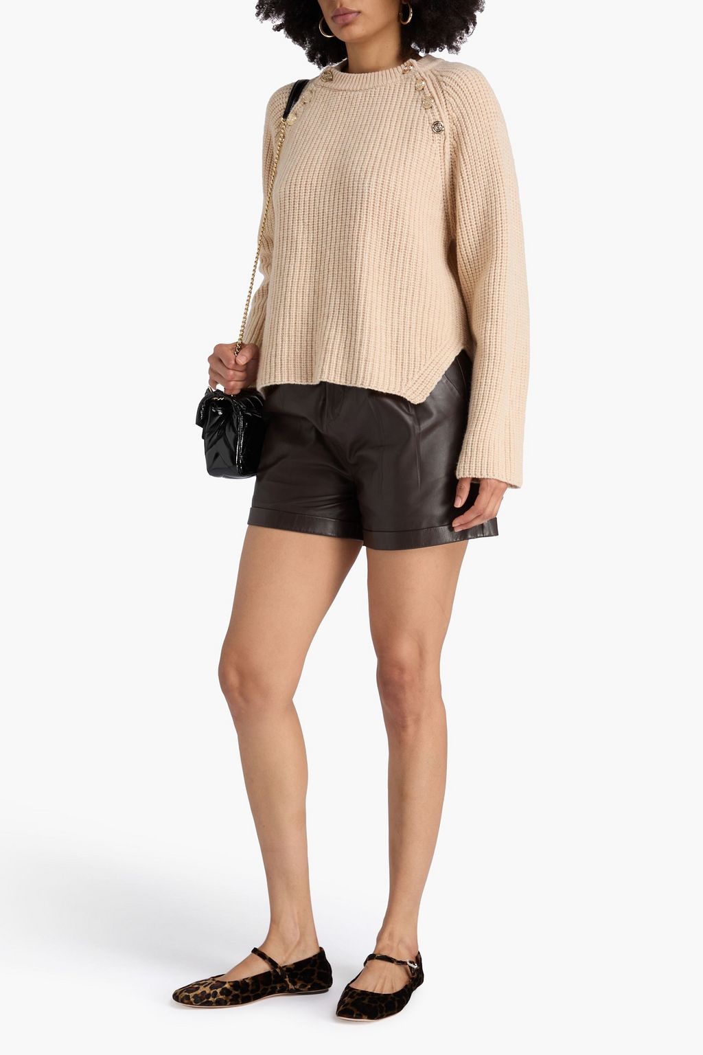 MAJE Ribbed wool sweater