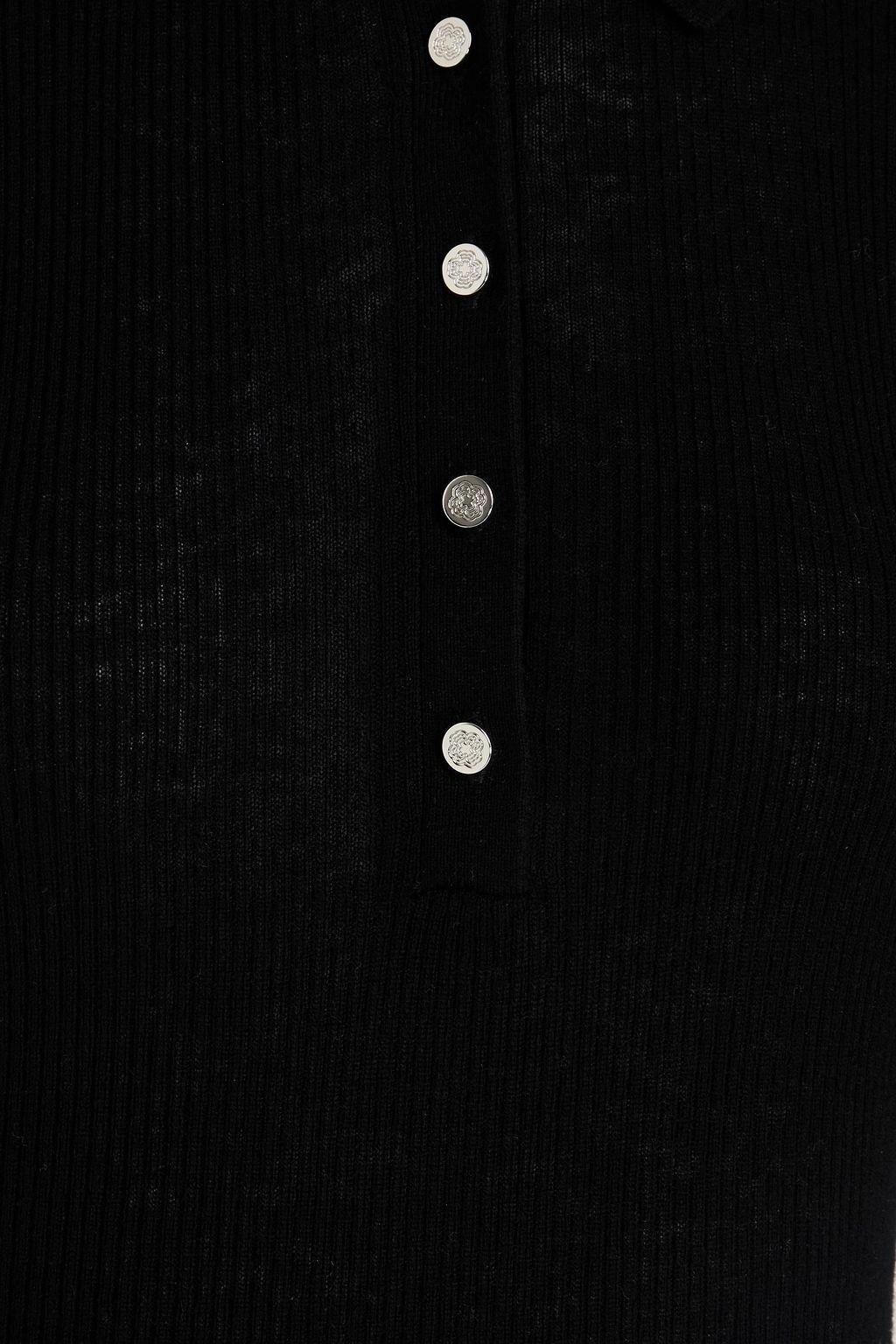 MAJE Ribbed wool and silk-blend bodysuit