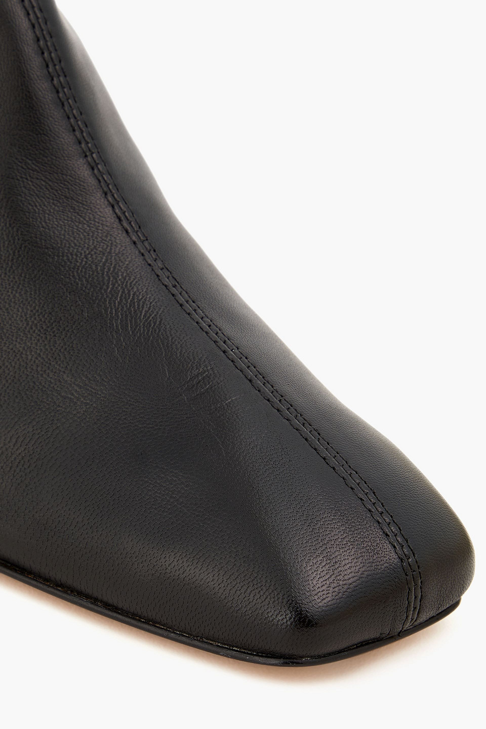 Maje Leather Ankle Boots In Black