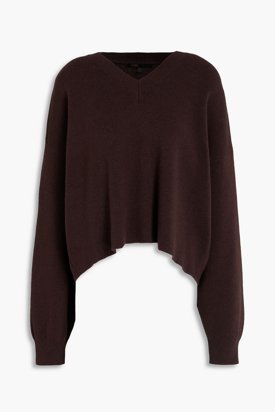 maje - knitted sweater - brown - 1
