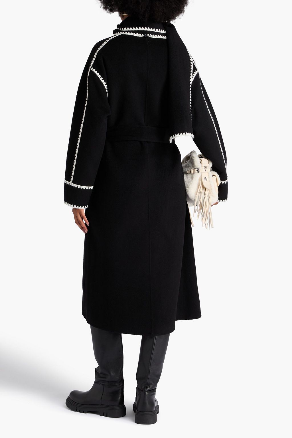 MAJE Wool-blend felt coat