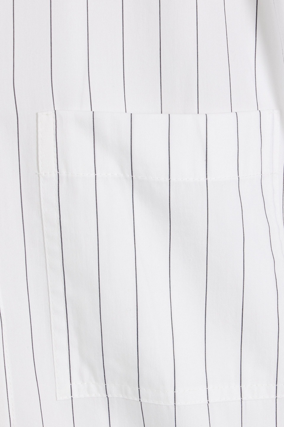 Brunello Cucinelli Bead-embellished Pinstriped Cotton And Silk-blend Poplin Shirt