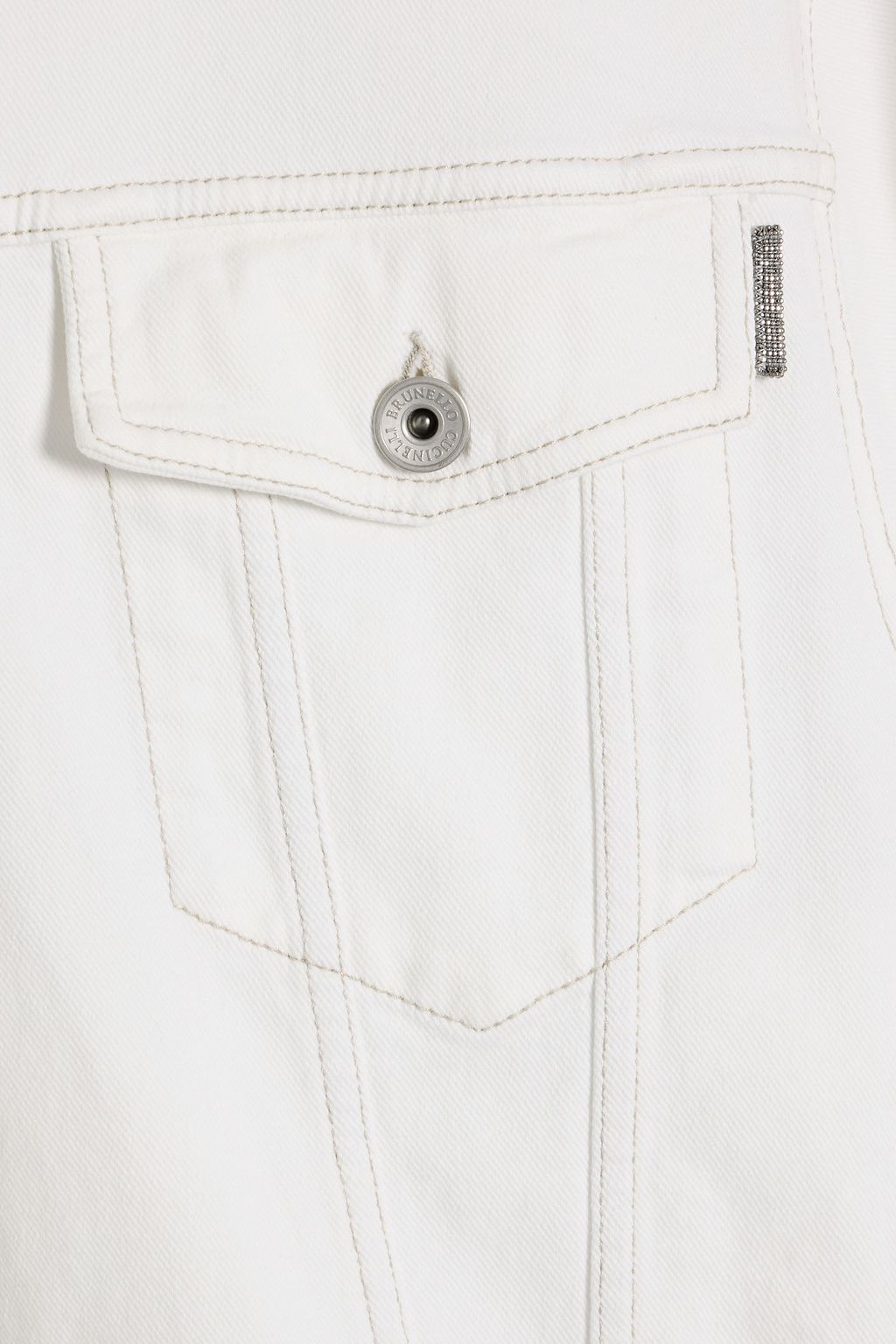 BRUNELLO CUCINELLI Bead-embellished denim jacket