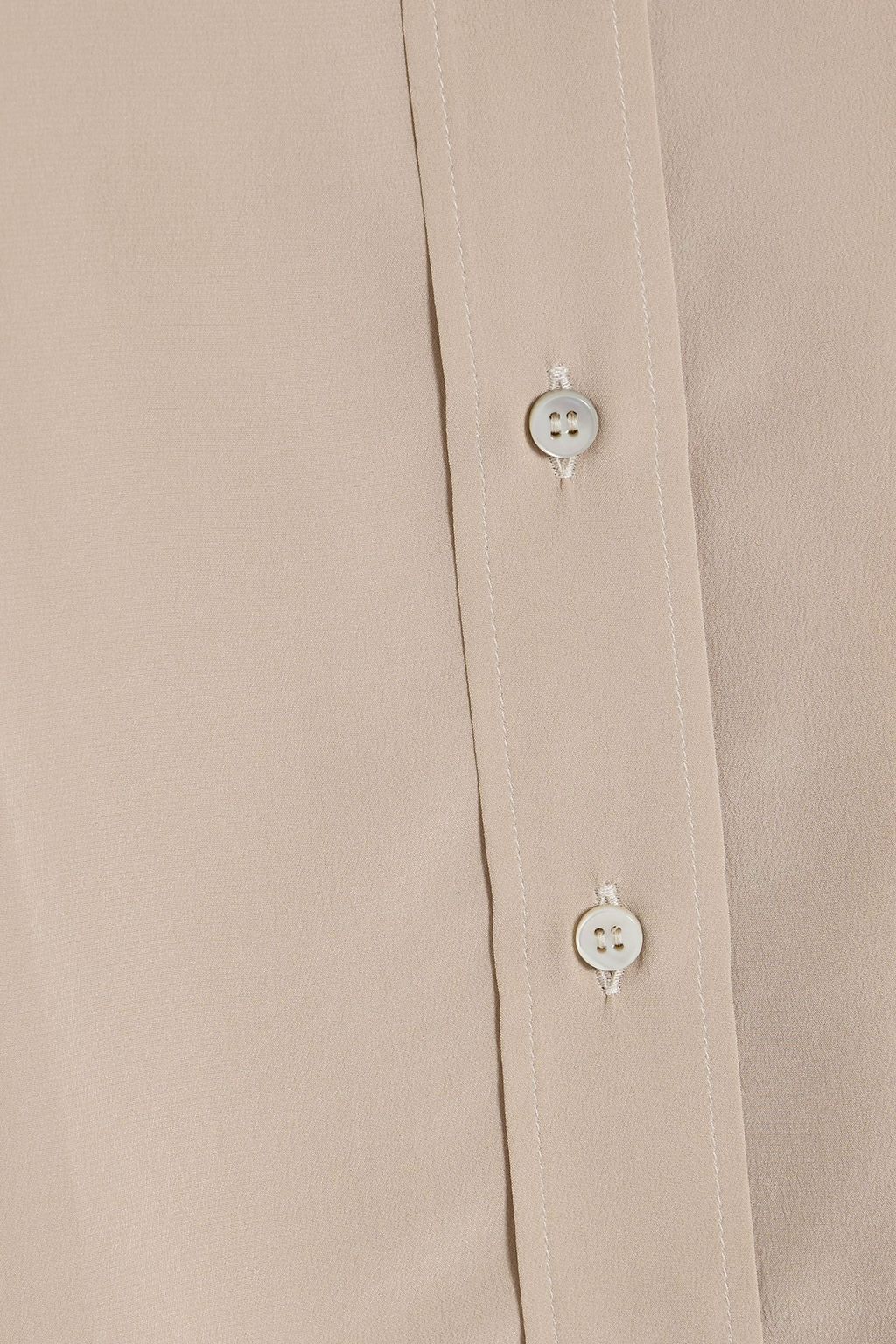 BRUNELLO CUCINELLI Bead-embellished silk crepe de chine shirt