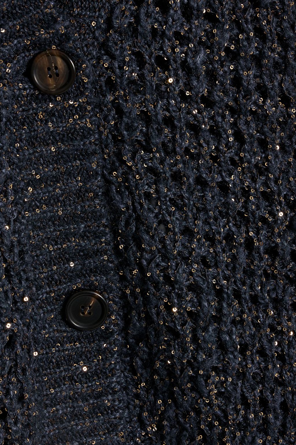 BRUNELLO CUCINELLI Sequin-embellished open-knit cardigan
