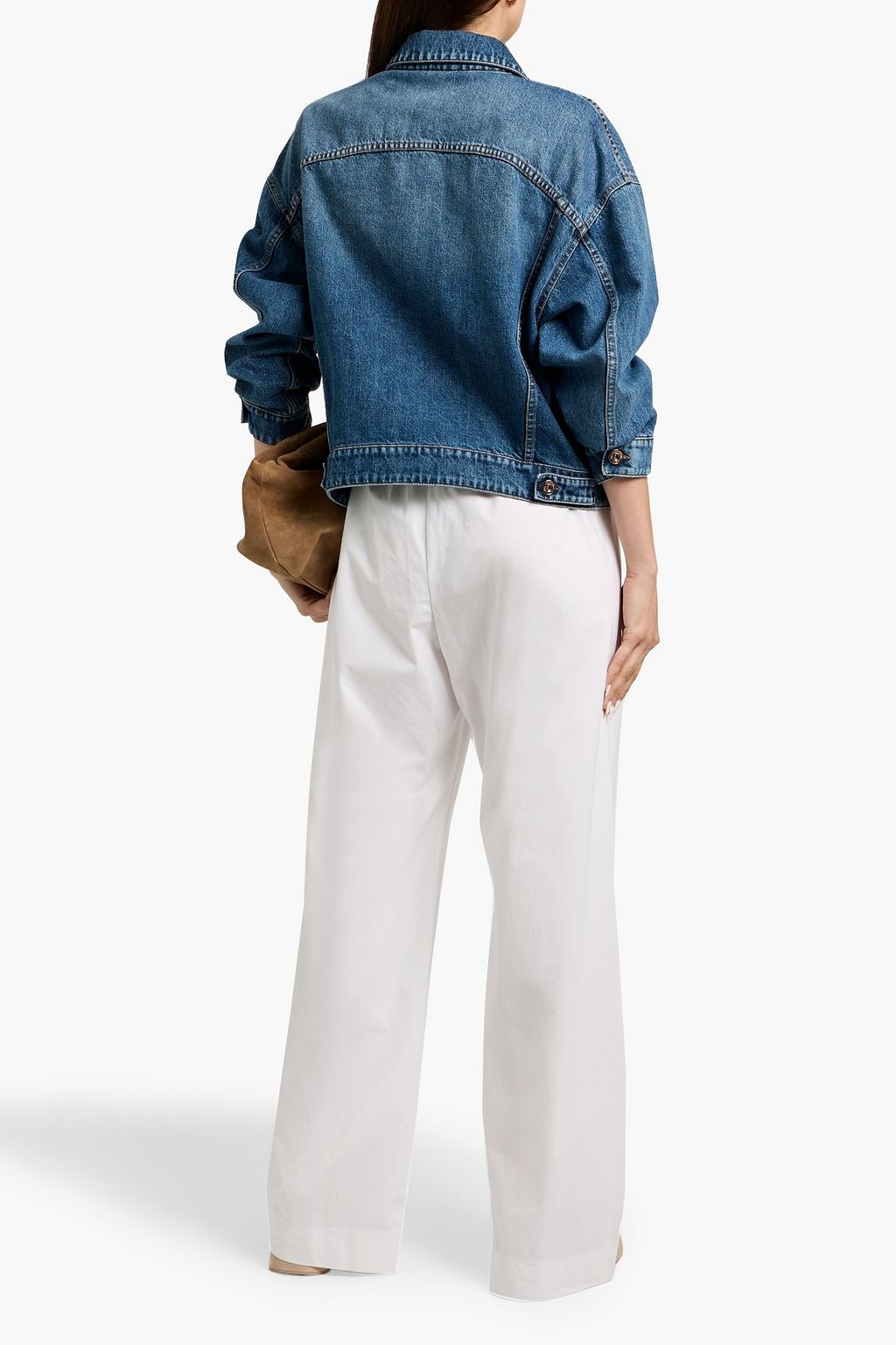 BRUNELLO CUCINELLI Bead-embellished denim jacket