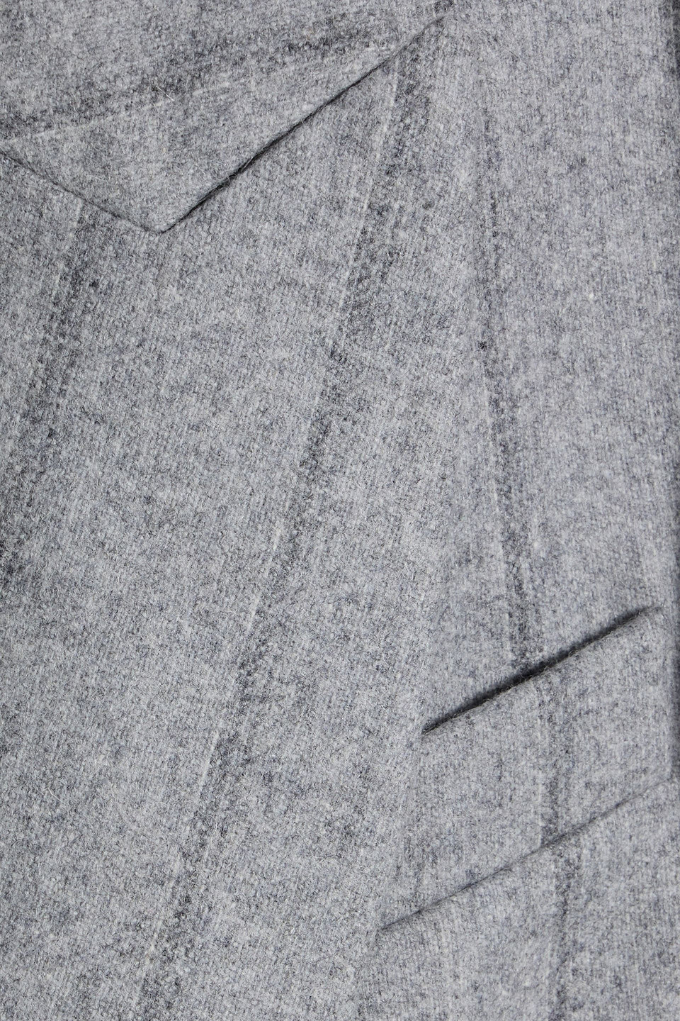 Brunello Cucinelli Techno Virgin Wool-blend Striped Cropped Blazer In Gray